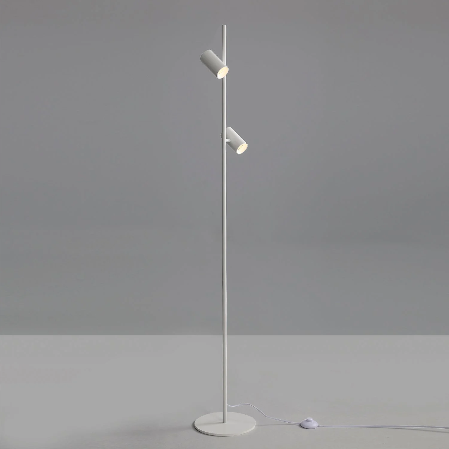 ACB Gina Lámpara de pie LED orientable blanco texturado 3874 GU10 2x8W H3874080B