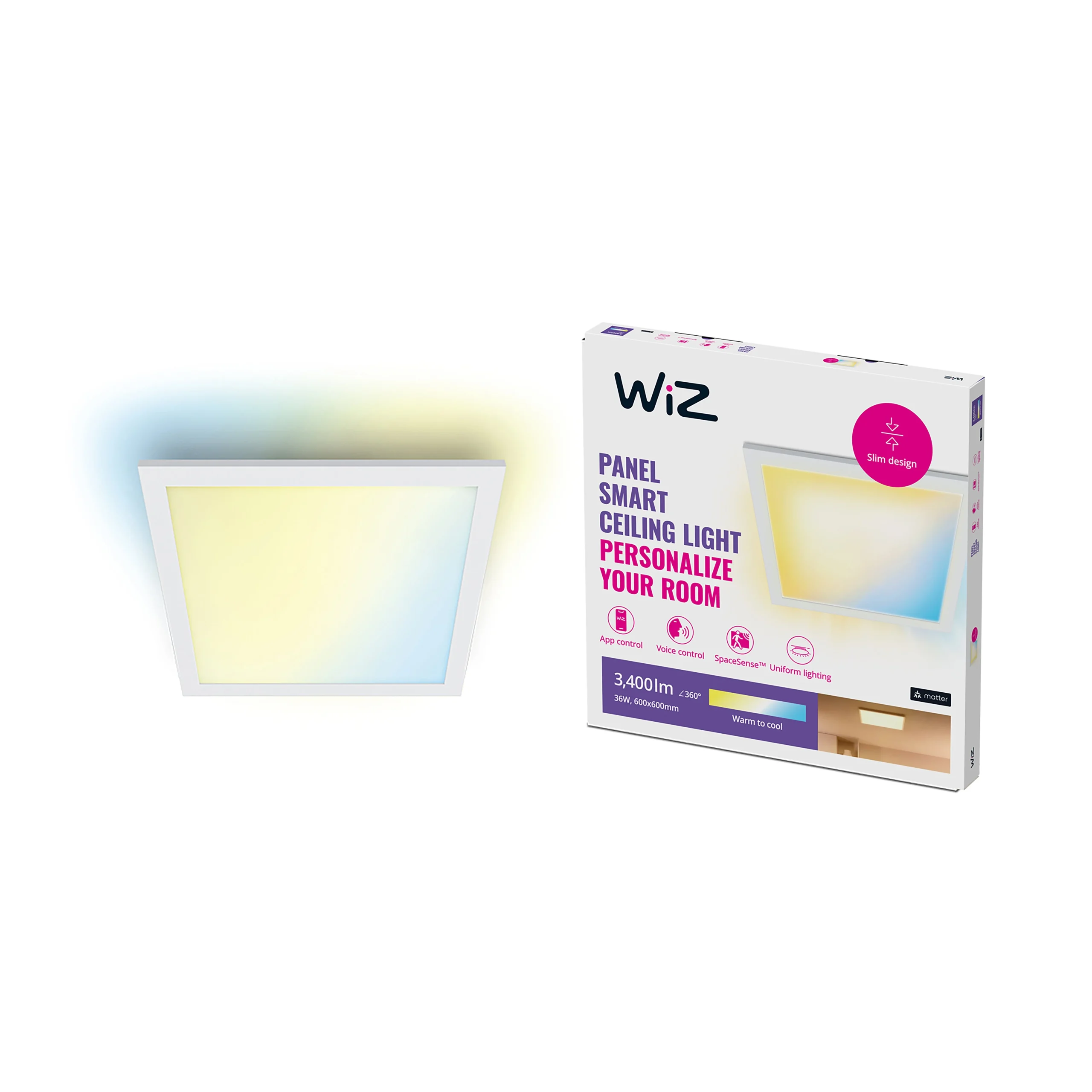 WiZ Plafón 36W 3400lm