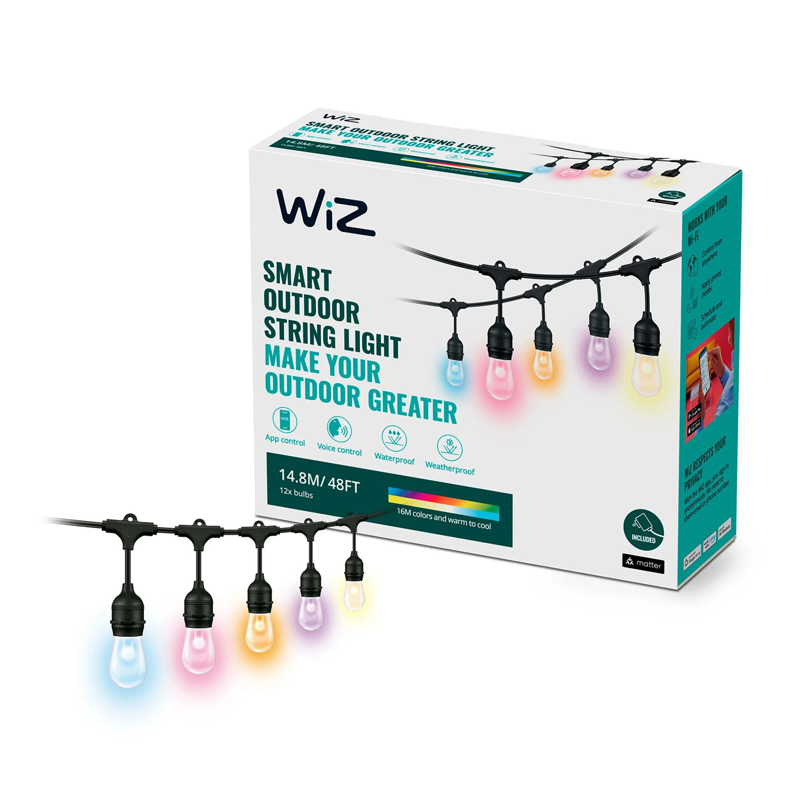 WiZ Tira Negro LED 8W 120lm