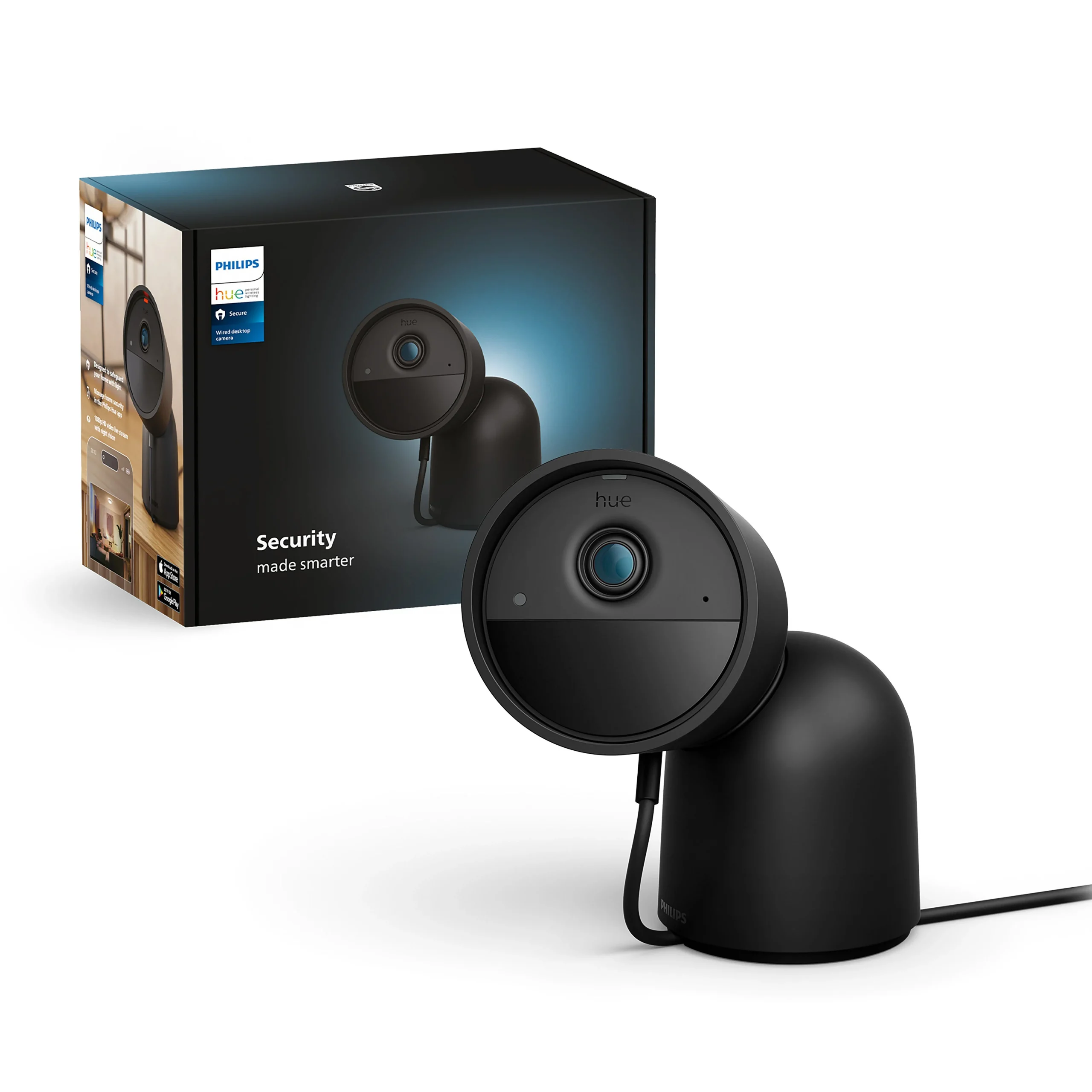 Philips Hue Security Cámara inteligente Secure negro 10W IP65 87195
