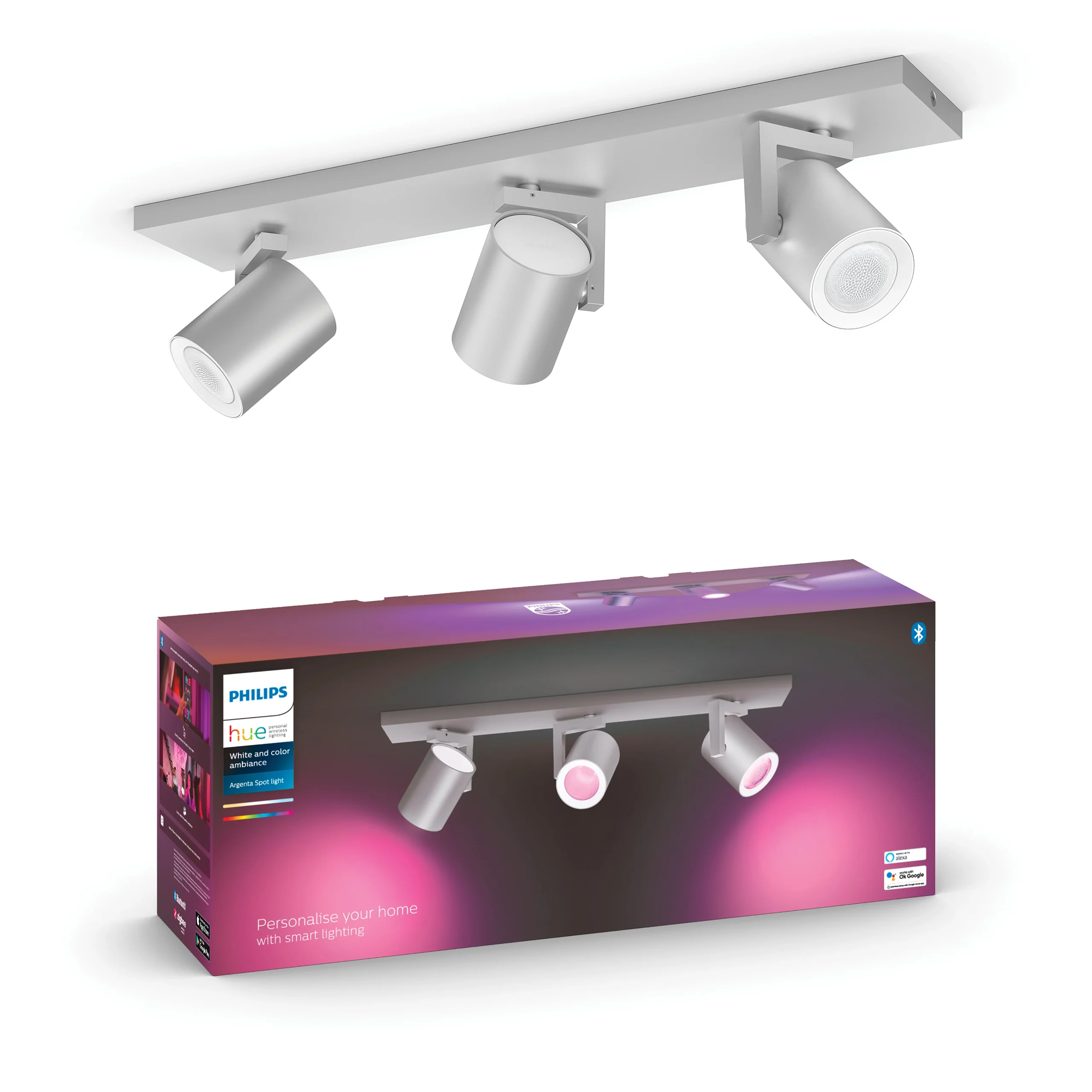 Philips Hue White and Color Ambiance Foco Argenta plata RGBW 6W 5062348P7 350lm