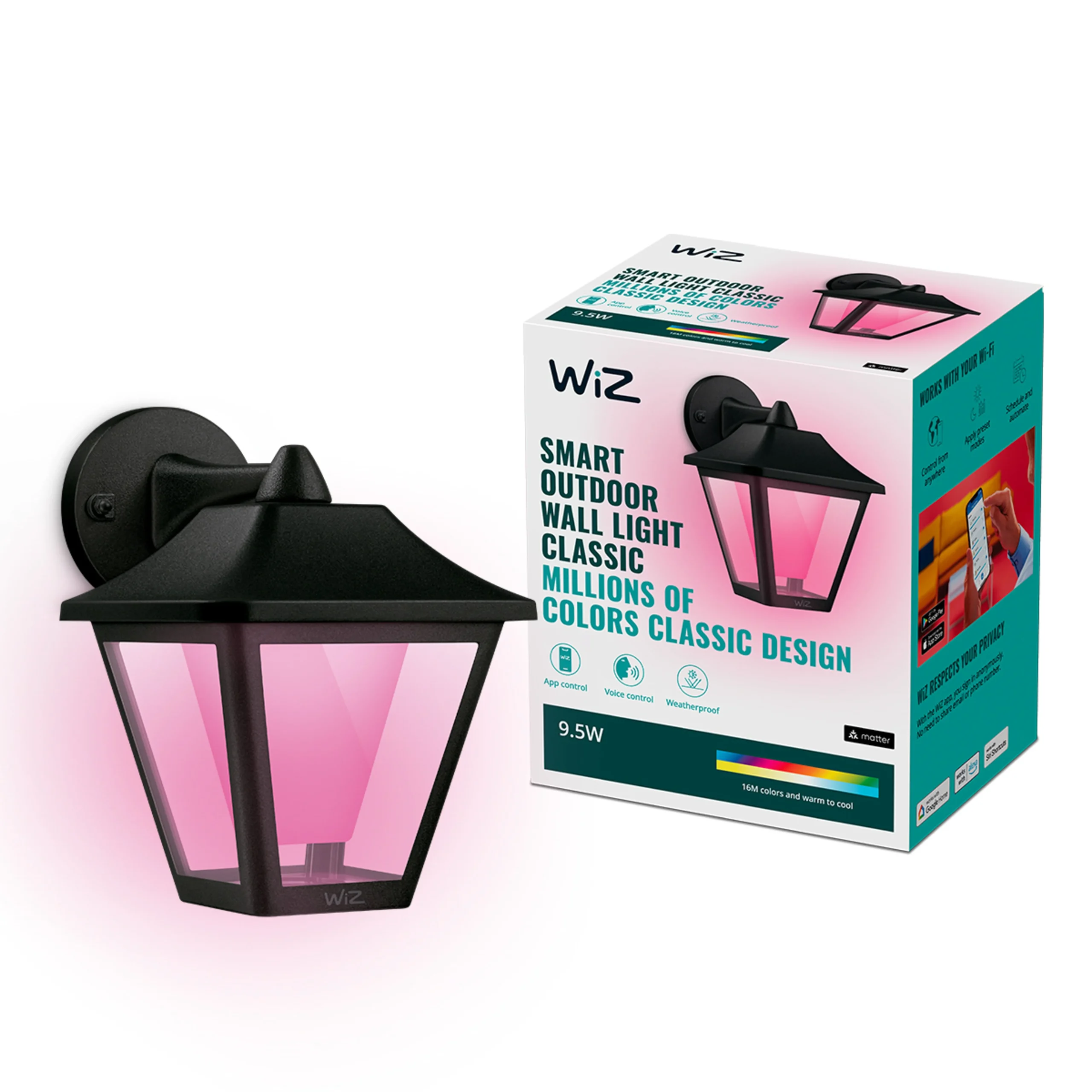 WiZ Aplique Negro 10W 1000lm 87201