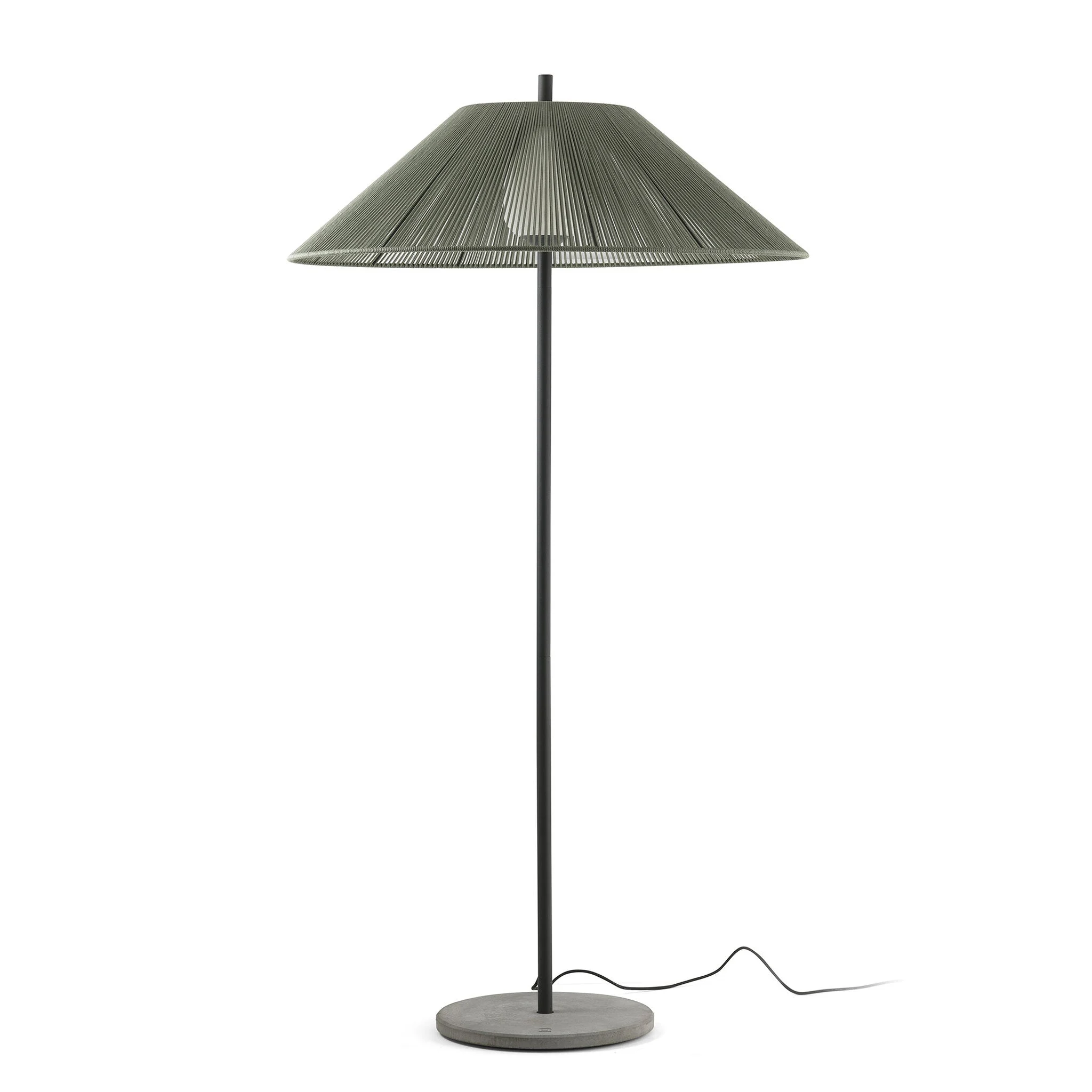 Lámpara de pie de exterior Faro Saigon 195cm E27 LED verde IP65 opal out 71569-12