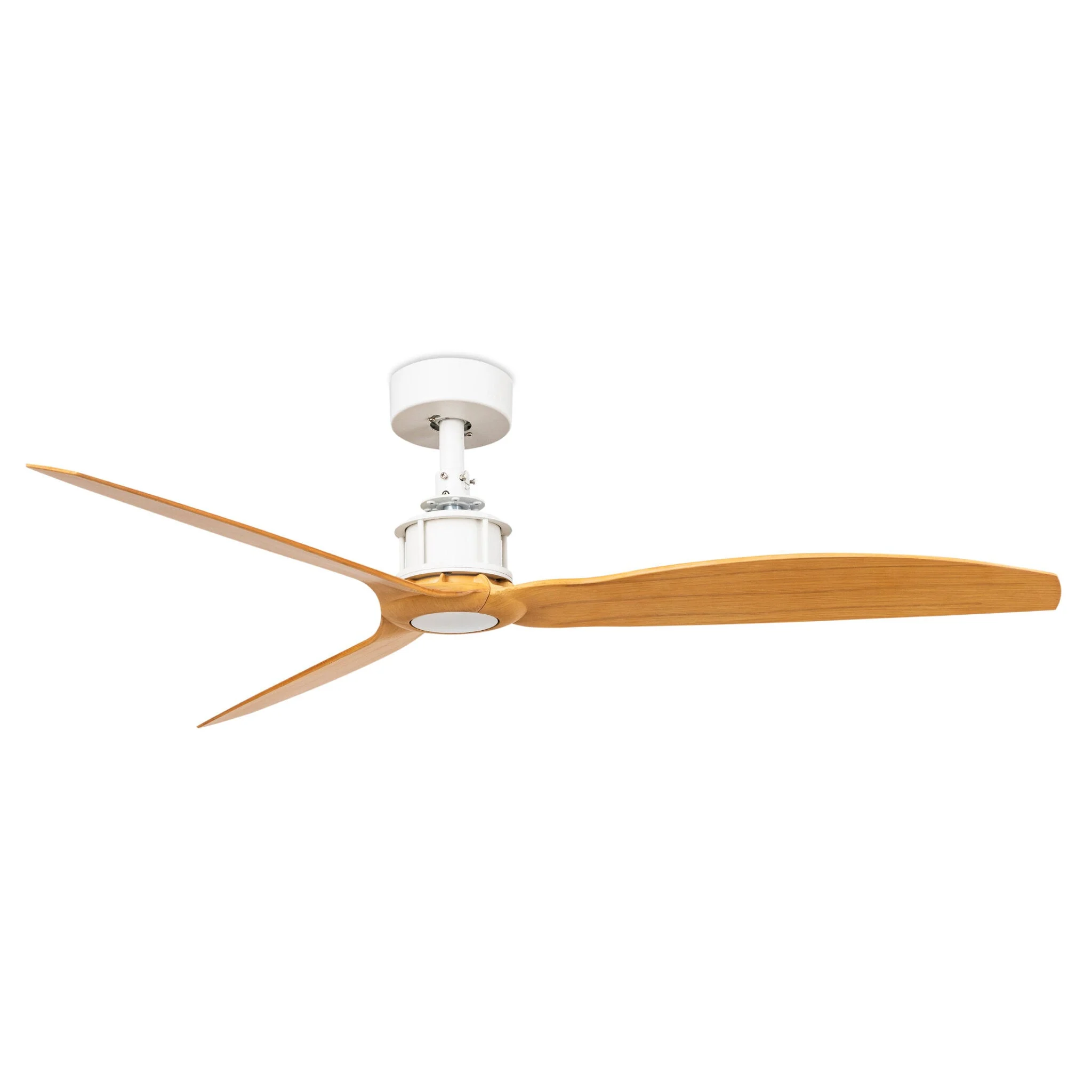 Ventilador de techo sin luz Faro Just motor DC palas de madera blanco y madera Ø128cm 3 32110