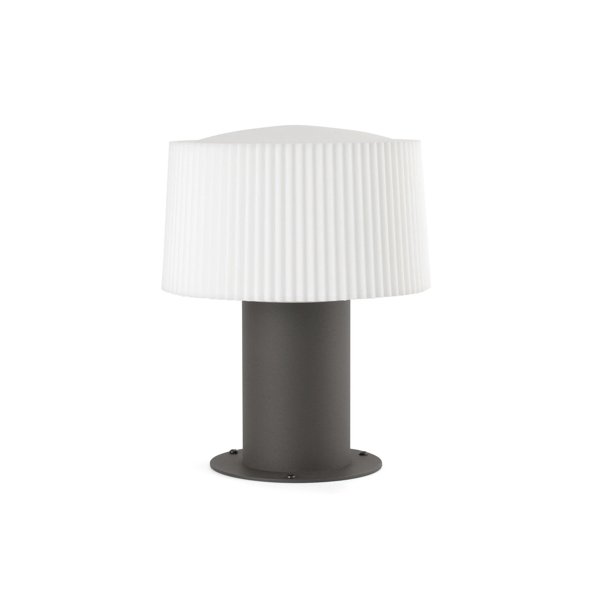 Sobremuro de exterior Faro Muffin 26cm E27 LED gris oscuro IP44 opal 74433S-04