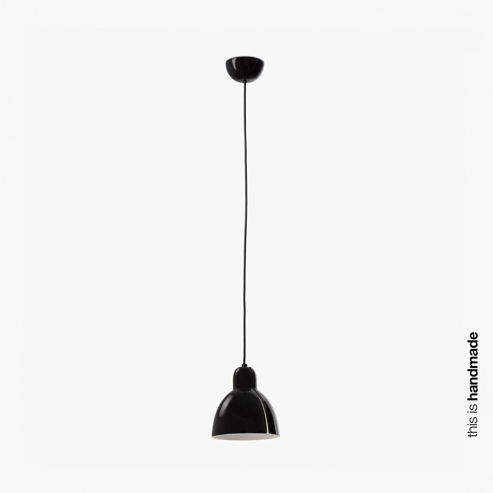 Lámpara de techo colgante Faro Venice grande E27 LED negro brillo 64256