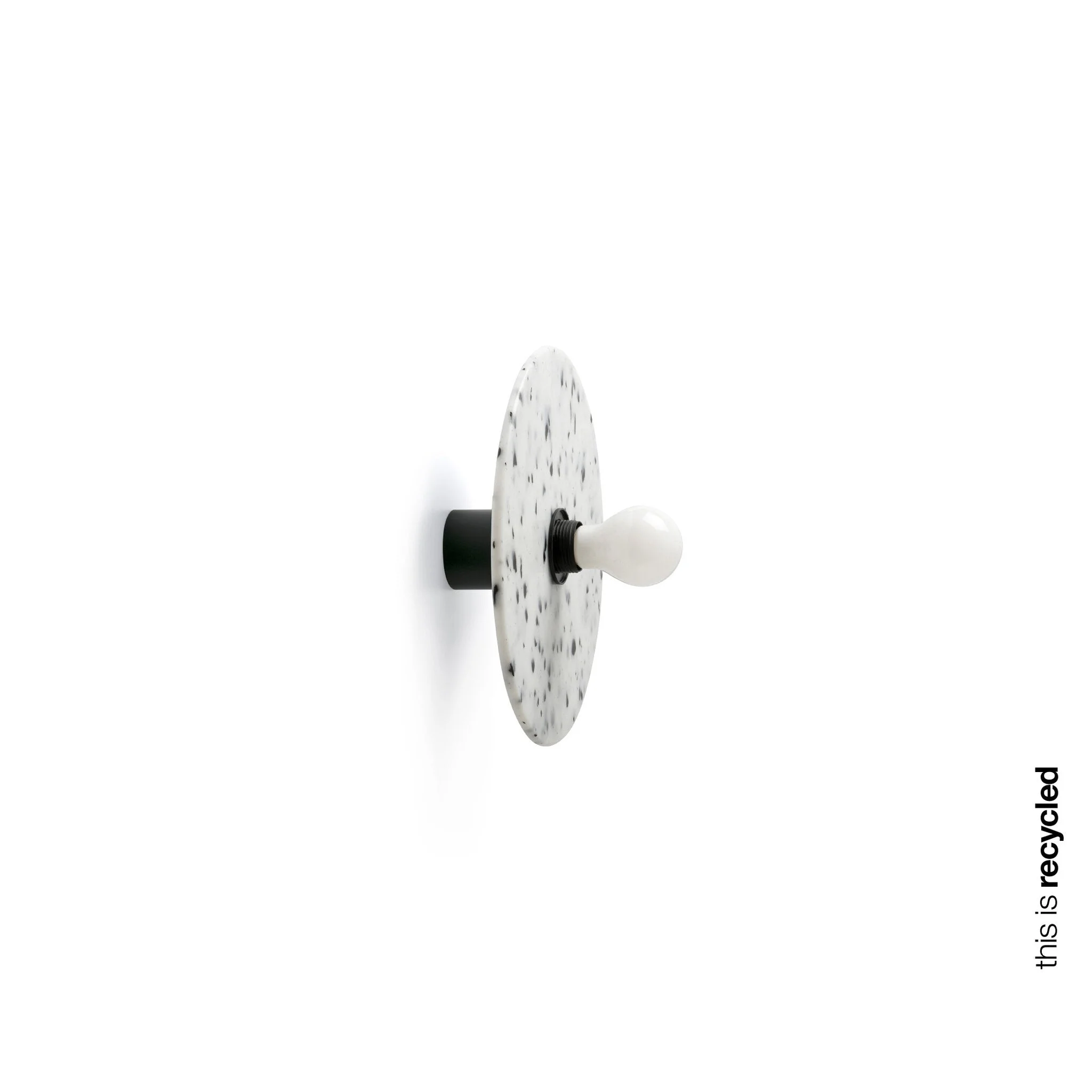 Lámpara de pared aplique Faro Confetti E27 LED blanco y negro Ø30cm 62173-50