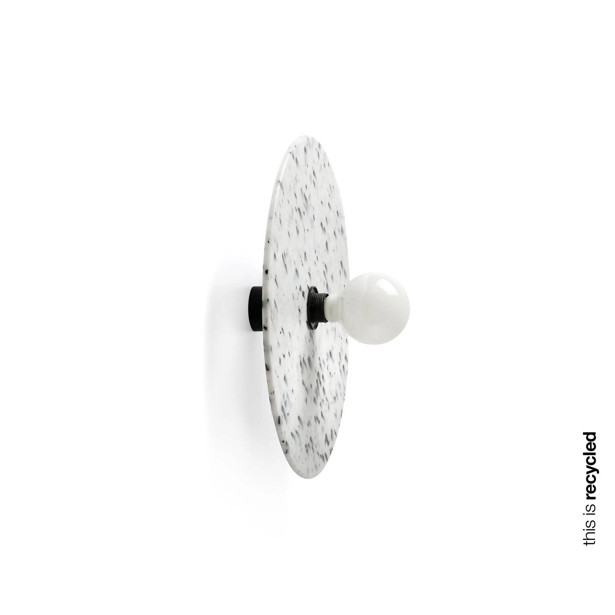 Lámpara de pared aplique Faro Confetti E27 LED blanco y negro Ø45cm 62173-51