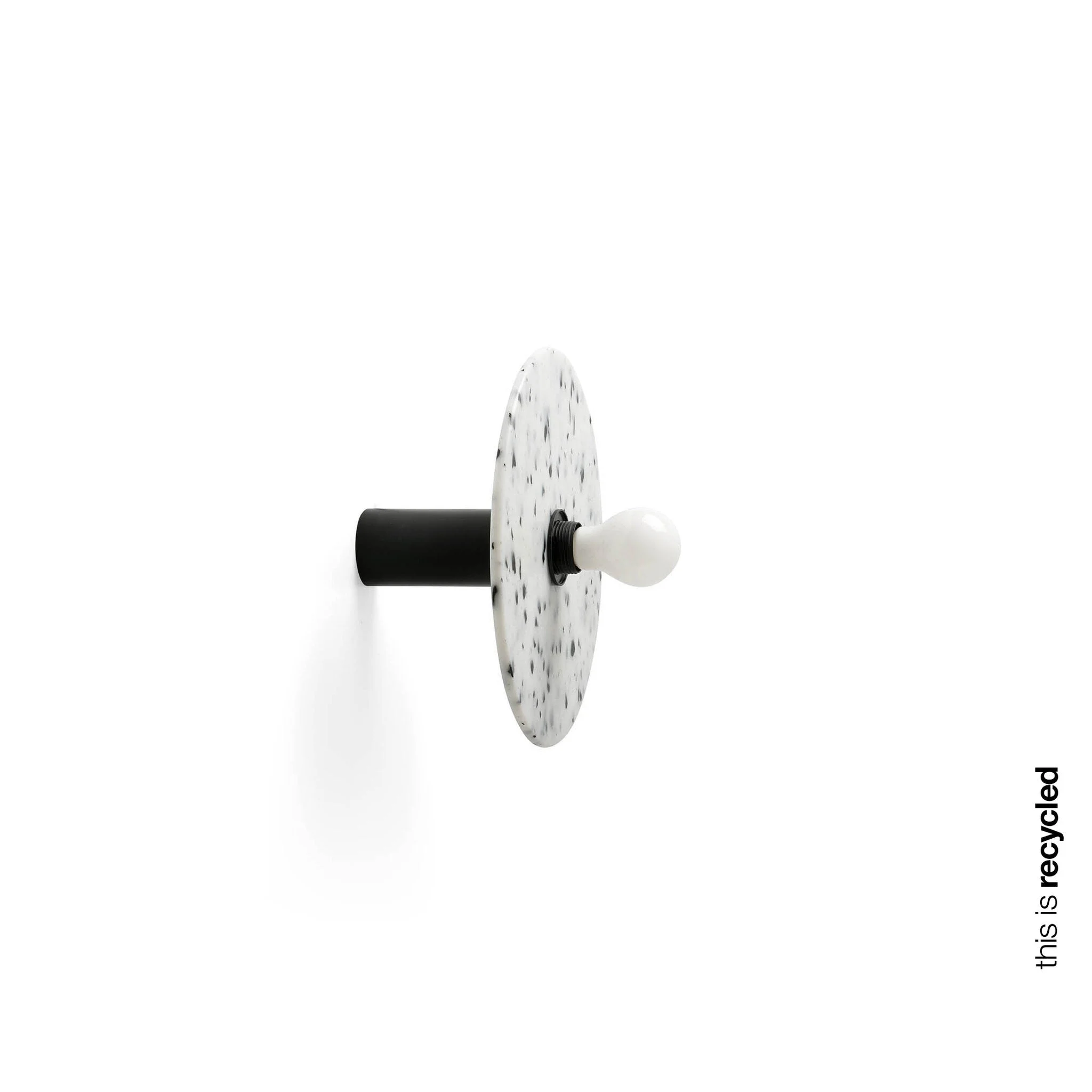 Lámpara de pared aplique Faro Confetti E27 LED blanco y negro Ø30cm 62174-50