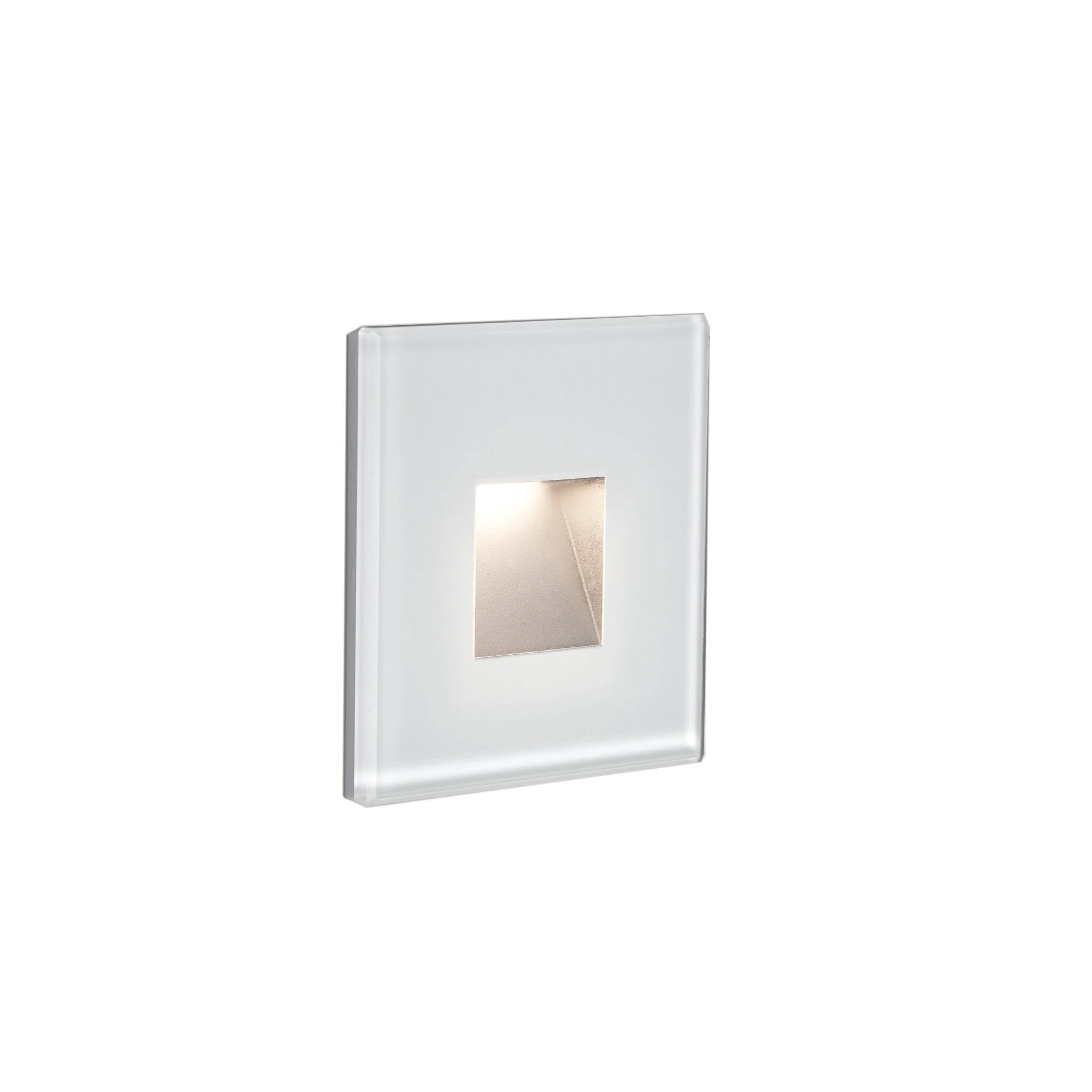 Empotrable de pared exterior Faro Dart LED blanco mate 3000K IP65 100° sq 70272N