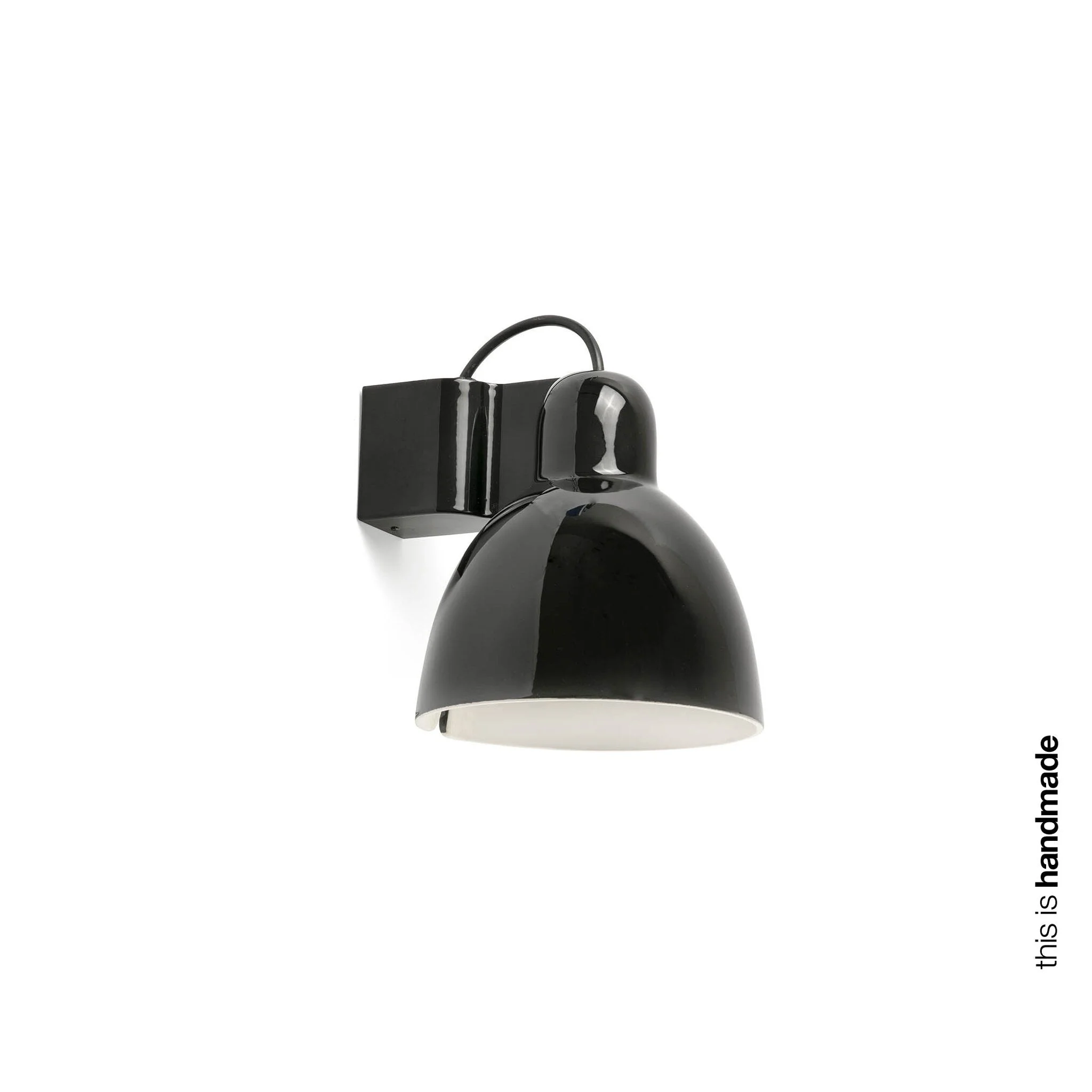 Lámpara de pared aplique Faro Venice E27 LED negro brillo 64271