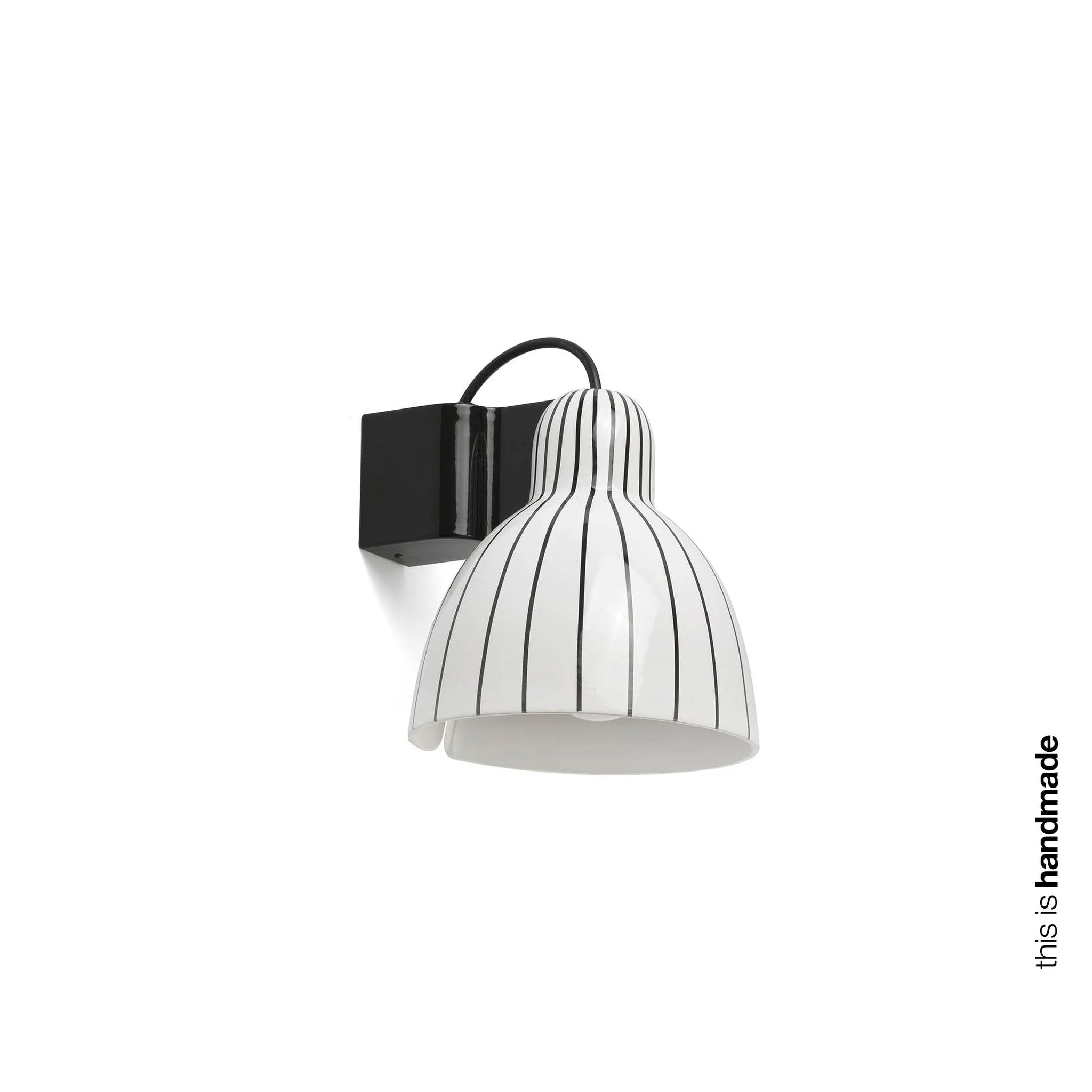 Lámpara de pared aplique Faro Venice E27 LED blanco y negro brillo 64273