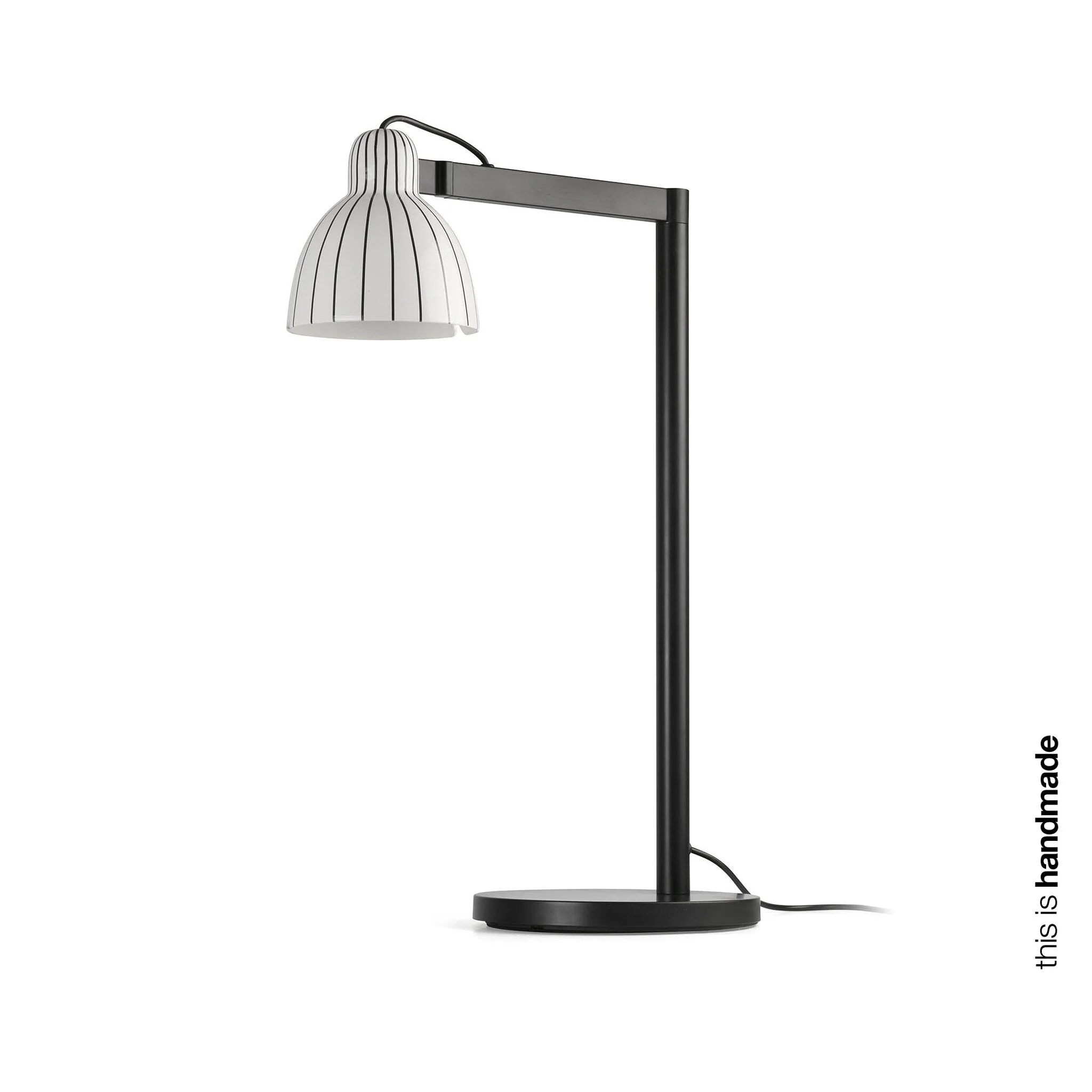 Lámpara de mesa Faro Venice E27 LED blanco y negro brillo 64276-114