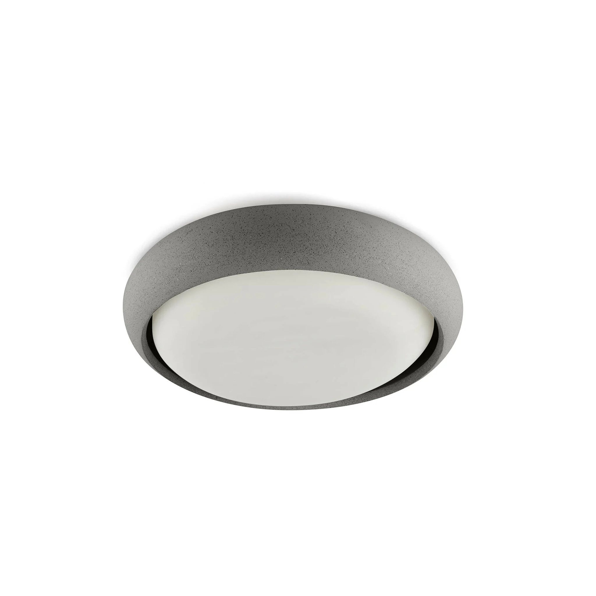 Plafón de exterior Faro Anga LED gris oscuro 2700K IP44 opal 30cm 72355