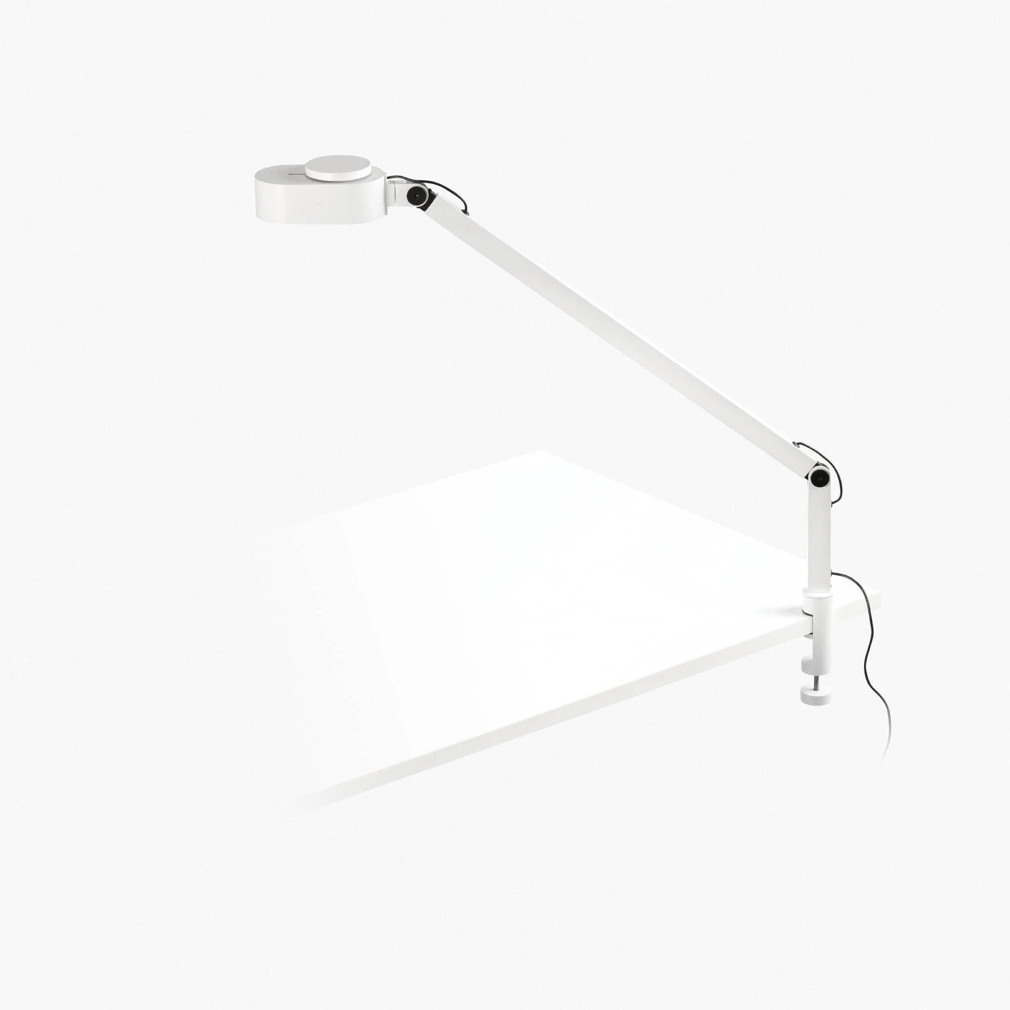 Lámpara de mesa flexo Faro Inviting de pinza LED blanco mate 2700-4800K 57315