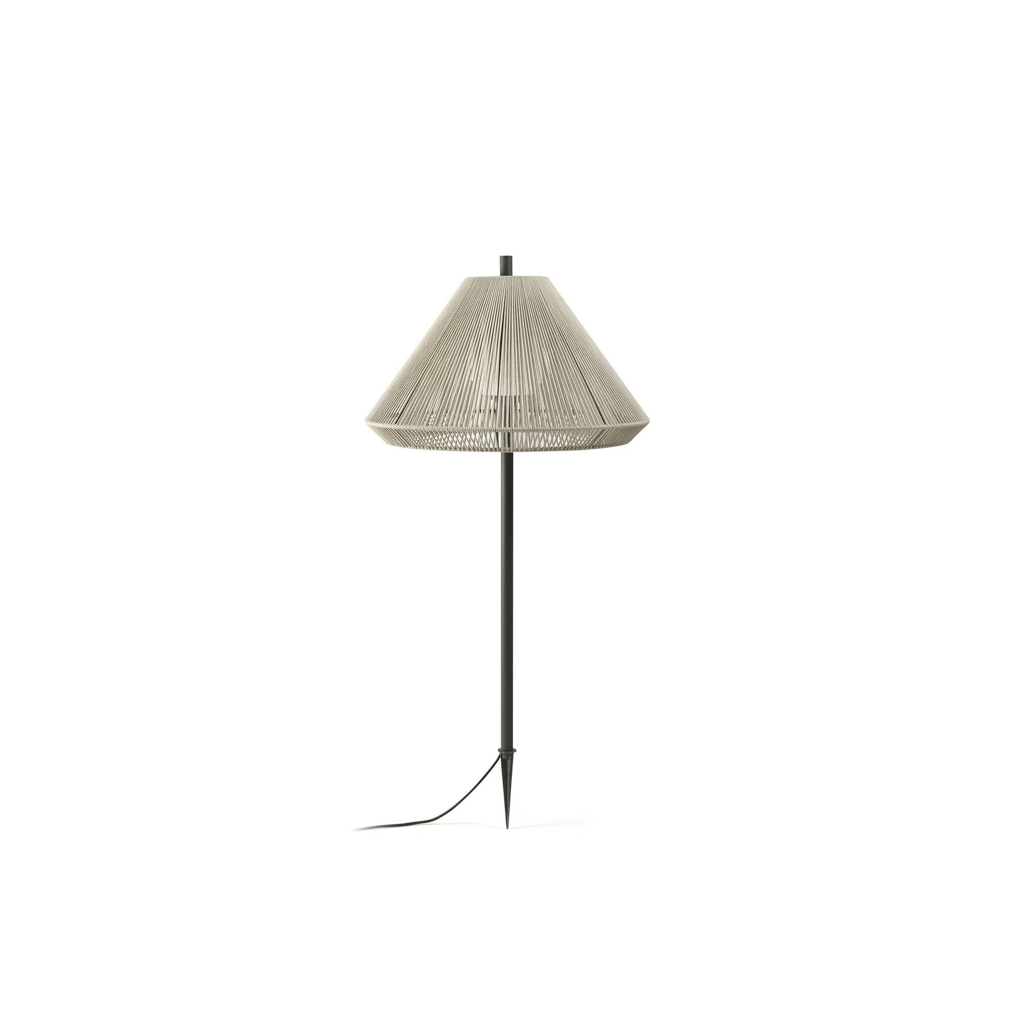 Estaca/Pincho de exterior Faro Saigon 137cm E27 LED gris y beige IP65 opal out 71575P-09