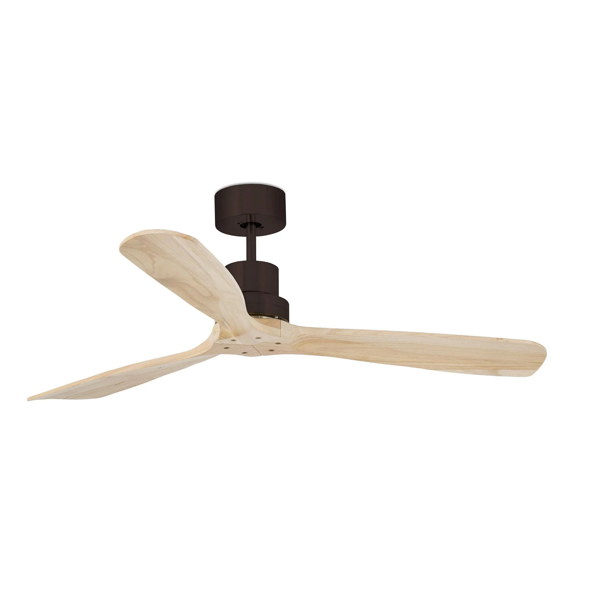 Ventilador de techo sin luz Faro Lantau motor DC palas de madera pino Ø132cm 3 palas 33562DC