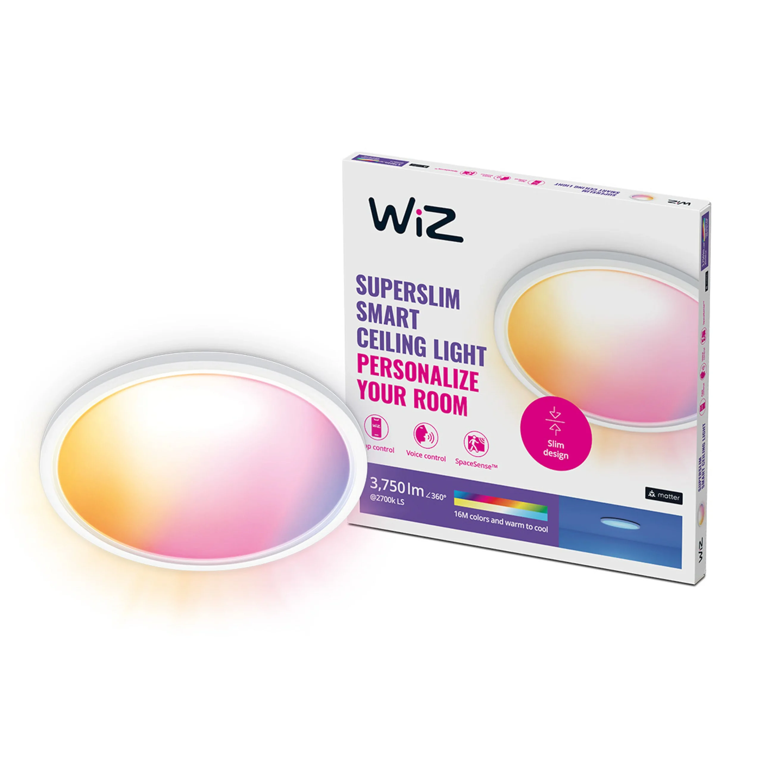 WiZ Plafón SuperSlim 32W 3750lm 87201