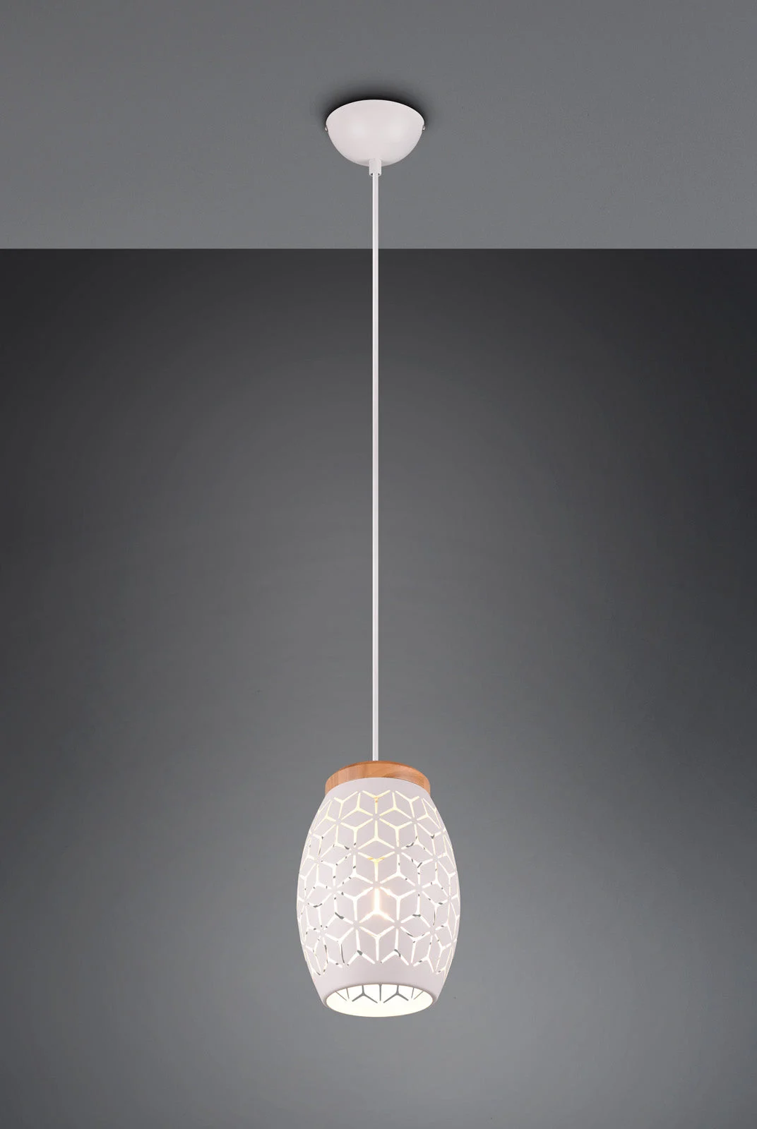 Lámpara de techo colgante Trio Bidar blanco mate 150cm R31571031