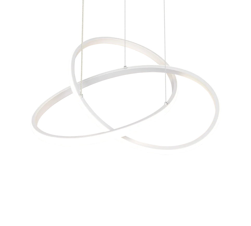 Lámpara de techo colgante Trio Mansa LED blanco mate 4000K 150cm R33111131