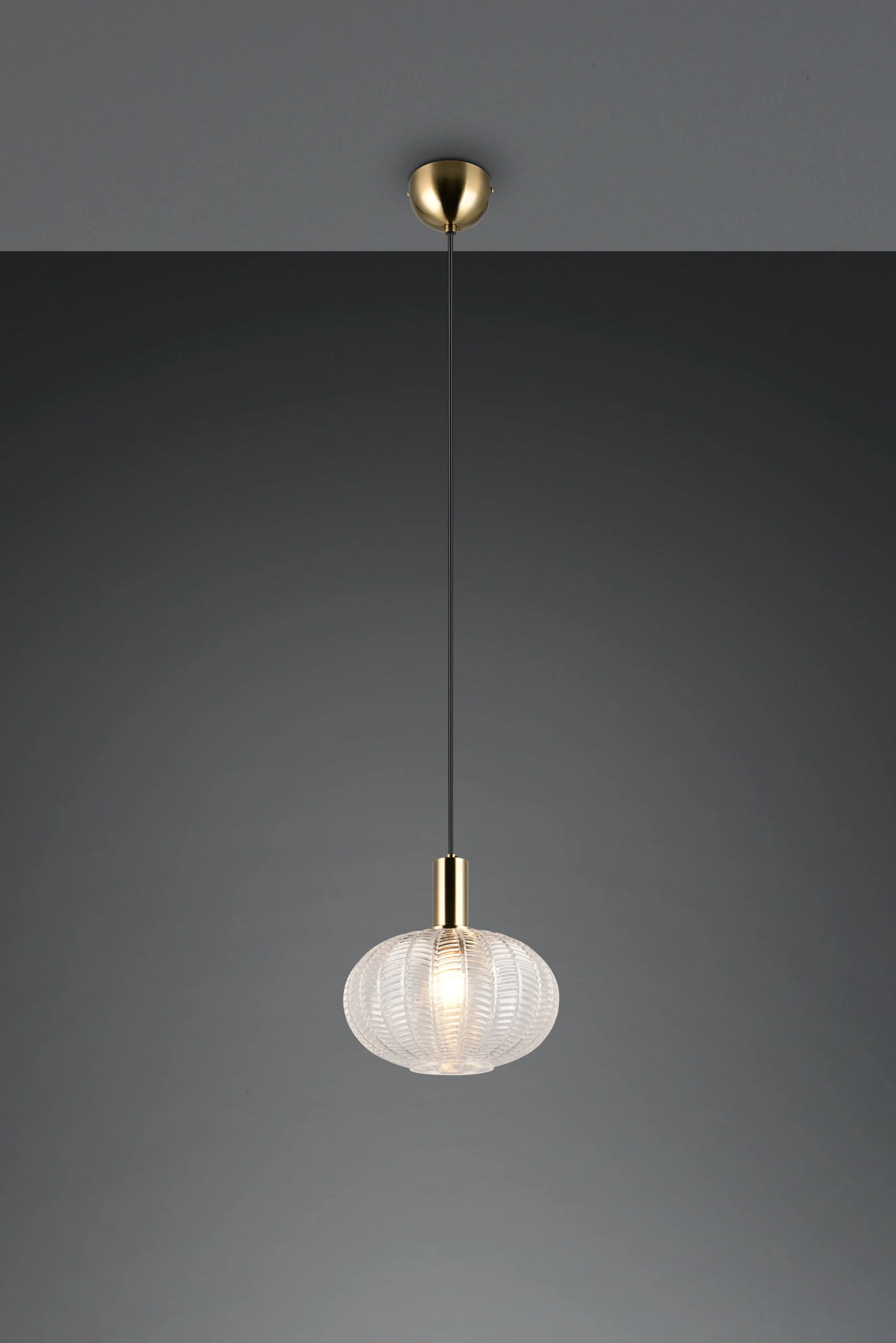 Lámpara de techo colgante Trio Elvezia LED transparente 2700K 150cm R36771052