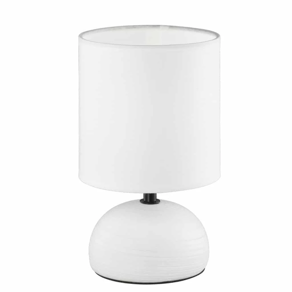 Lámpara de sobremesa Trio Luci cerámica blanco R