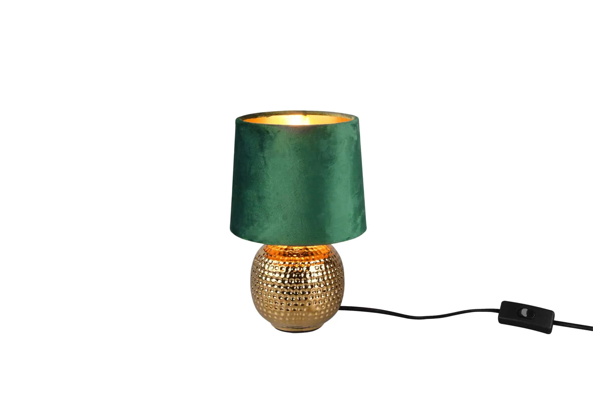 Lámpara de sobremesa Trio Sophia cerámica dorado y verde R