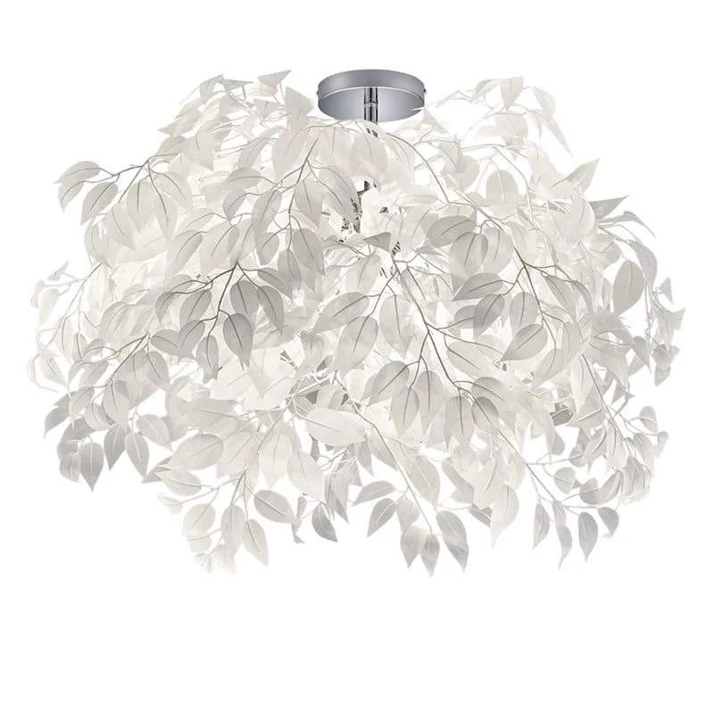 Plafón de techo Trio Leavy cromo Ø38cm R60461001