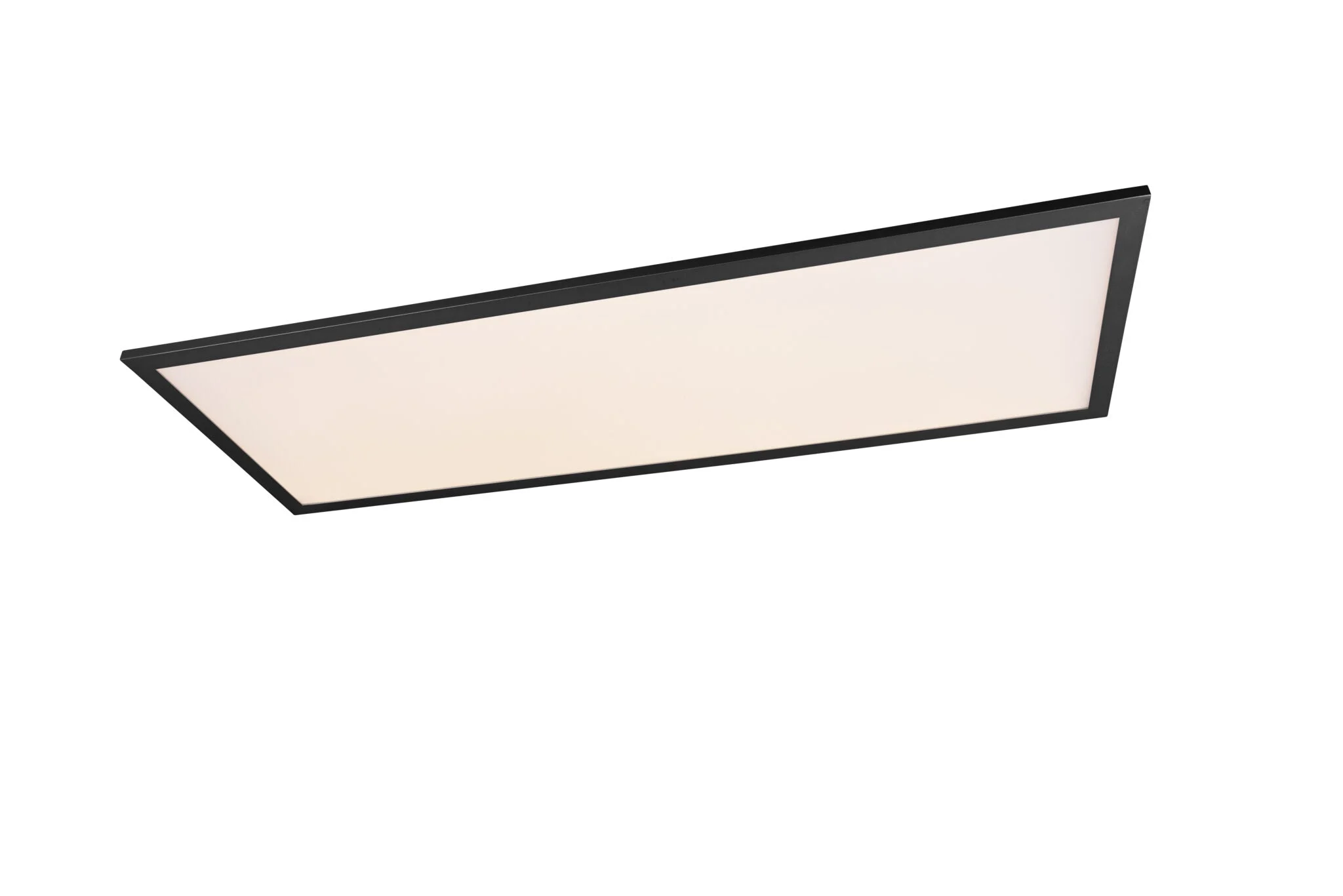 Plafón de techo Trio Alpha grande LED negro mate 3000K 80cm R
