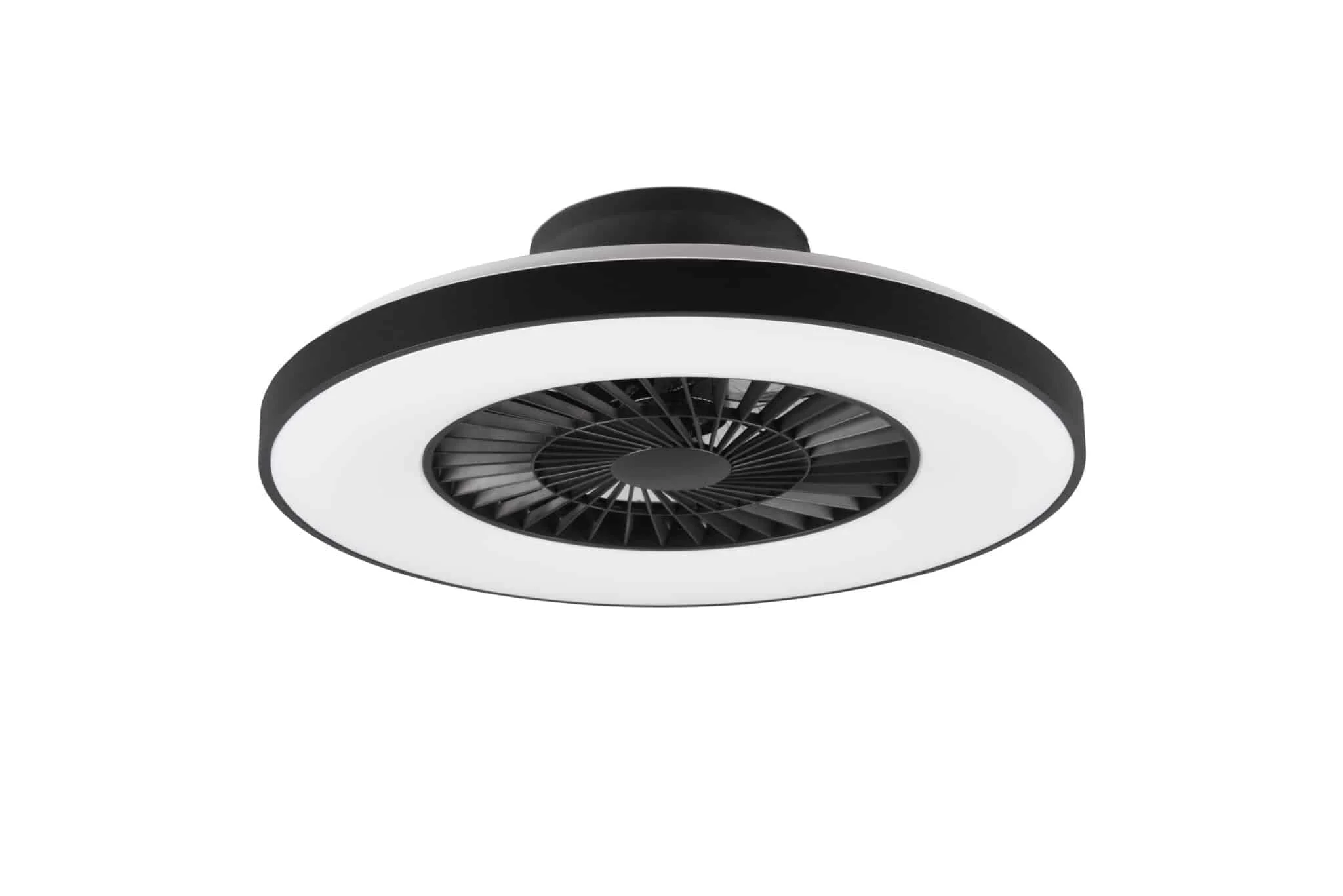 Ventilador de techo Trio Halmstad LED negro mate CCT regulable con mando Ø58cm R62672132