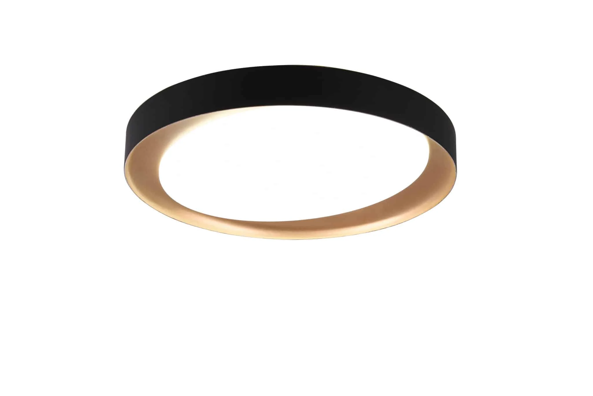 Plafón de techo Trio Zeta LED negro CCT regulable con mando Ø48,5cm R