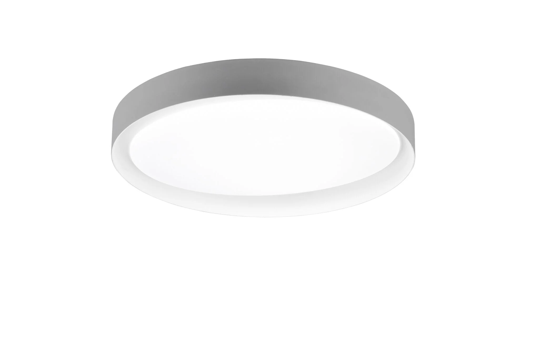 Plafón de techo Trio Zeta LED gris CCT regulable con mando Ø48,5cm R
