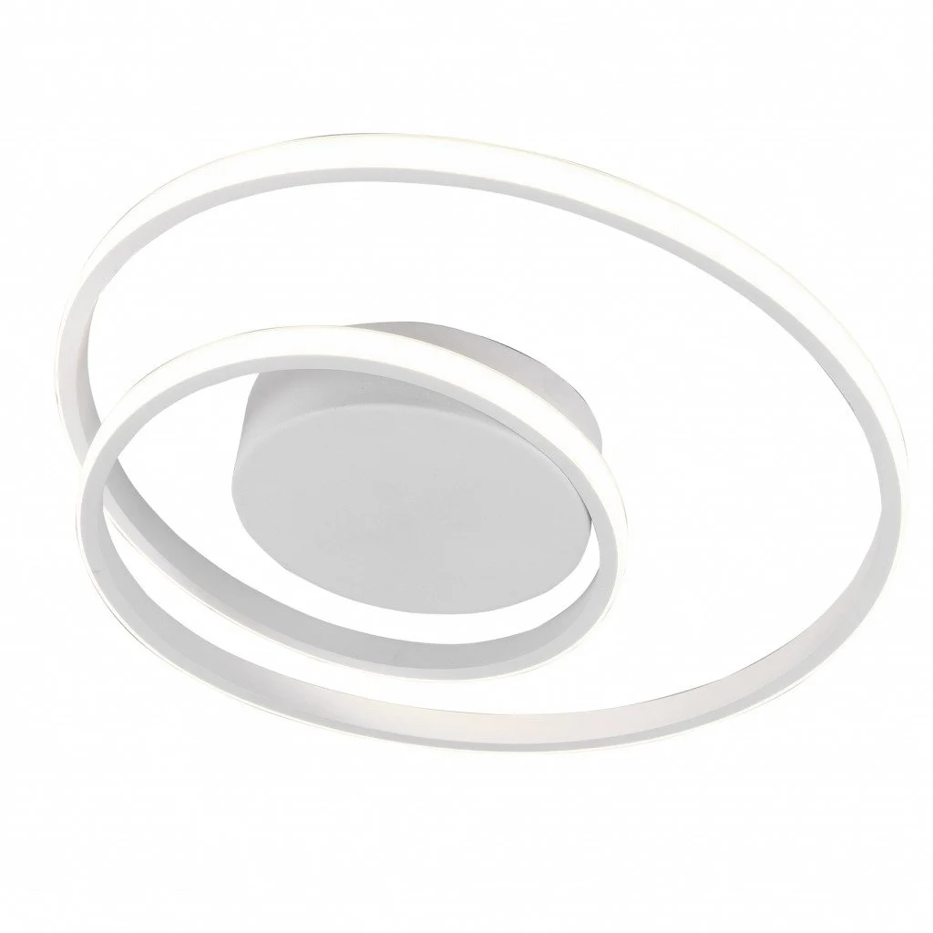 Plafón de techo Trio Zibal LED blanco mate 3000K regulable Ø39cm R