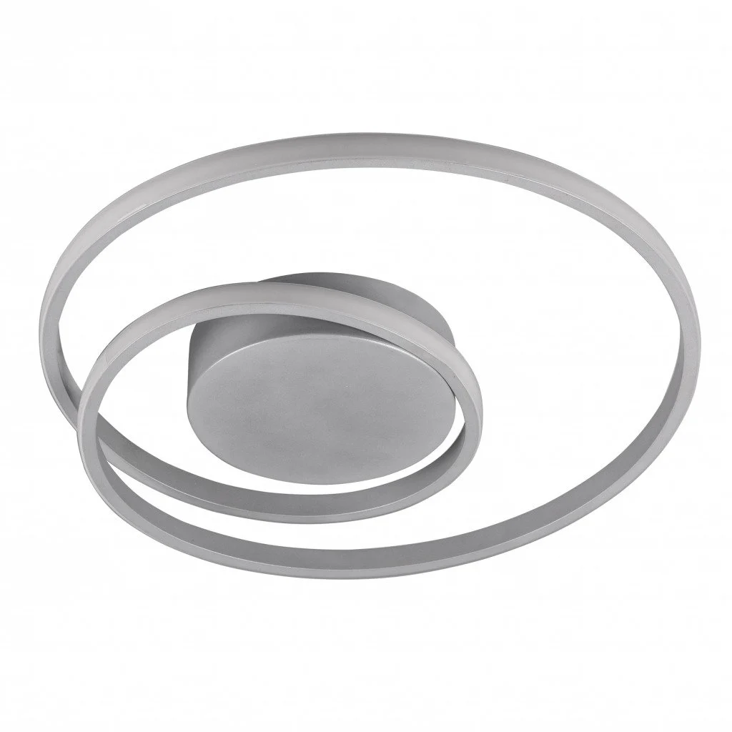 Plafón de techo Trio Zibal LED titán 3000K regulable Ø39cm R