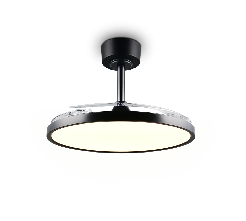 Ventilador de techo Trio Kasfjord LED negro mate CCT Ø106cm R64452132