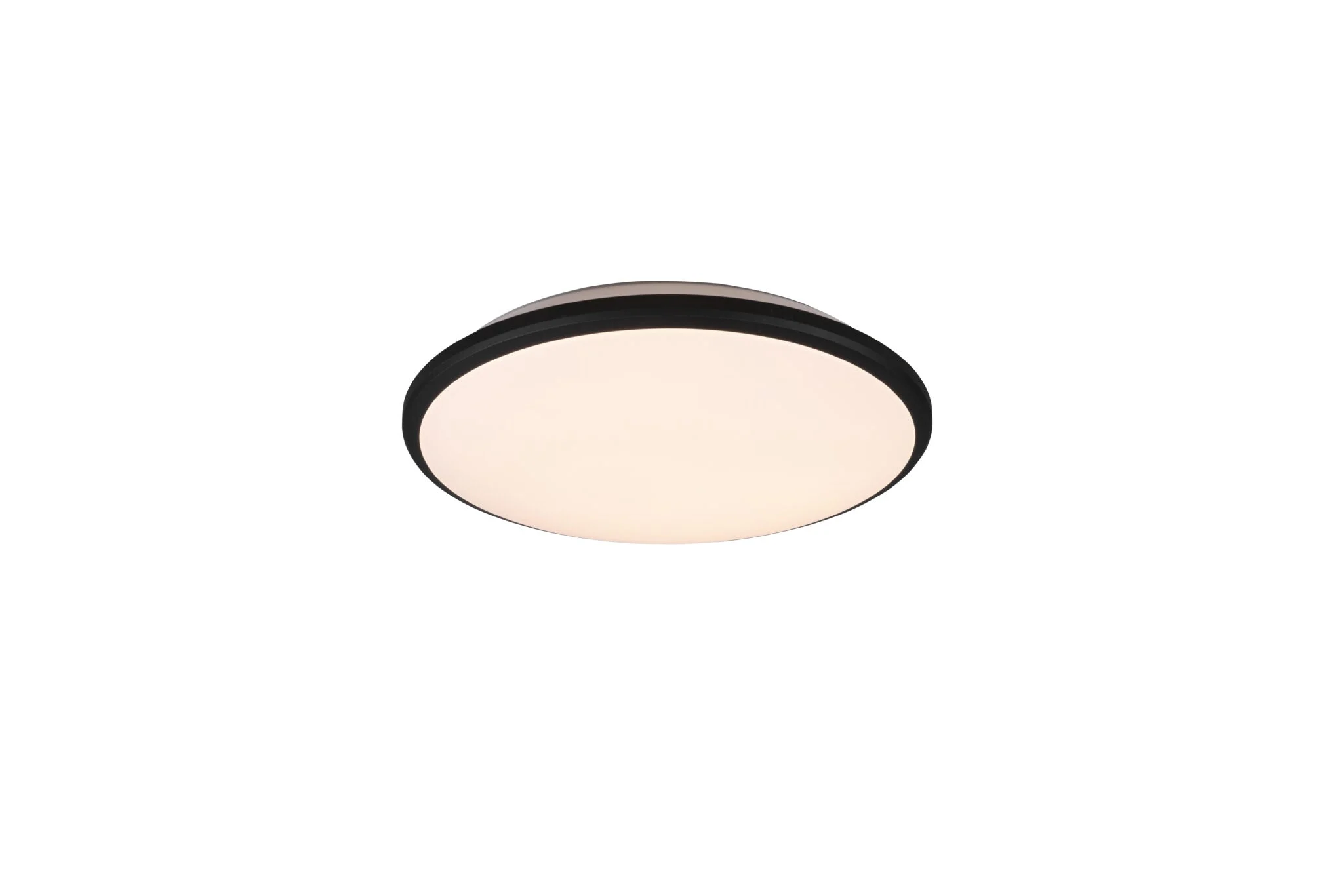 Plafón de techo Trio Limbus LED negro mate 3000K regulable Ø34,7cm R