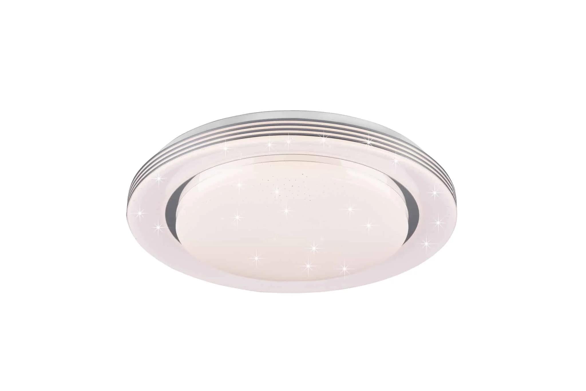 Plafón de techo Trio Atria LED blanco CCT regulable con mando Ø48cm R