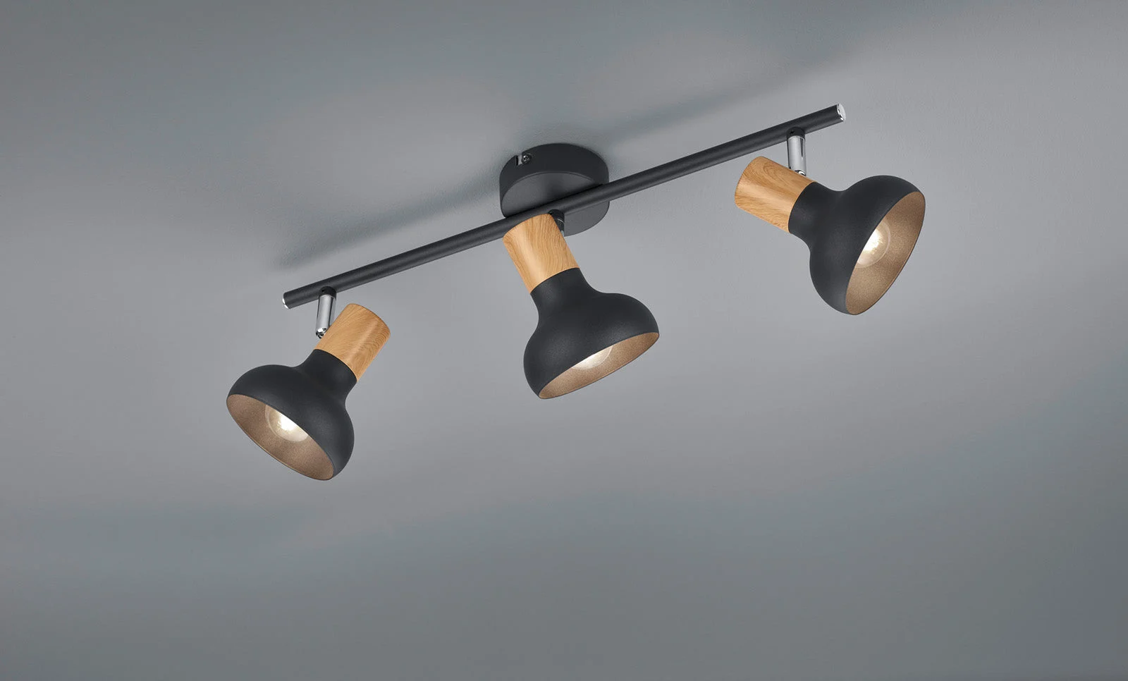 Foco Trio Latika 3 luces negro mate 47cm R81523032