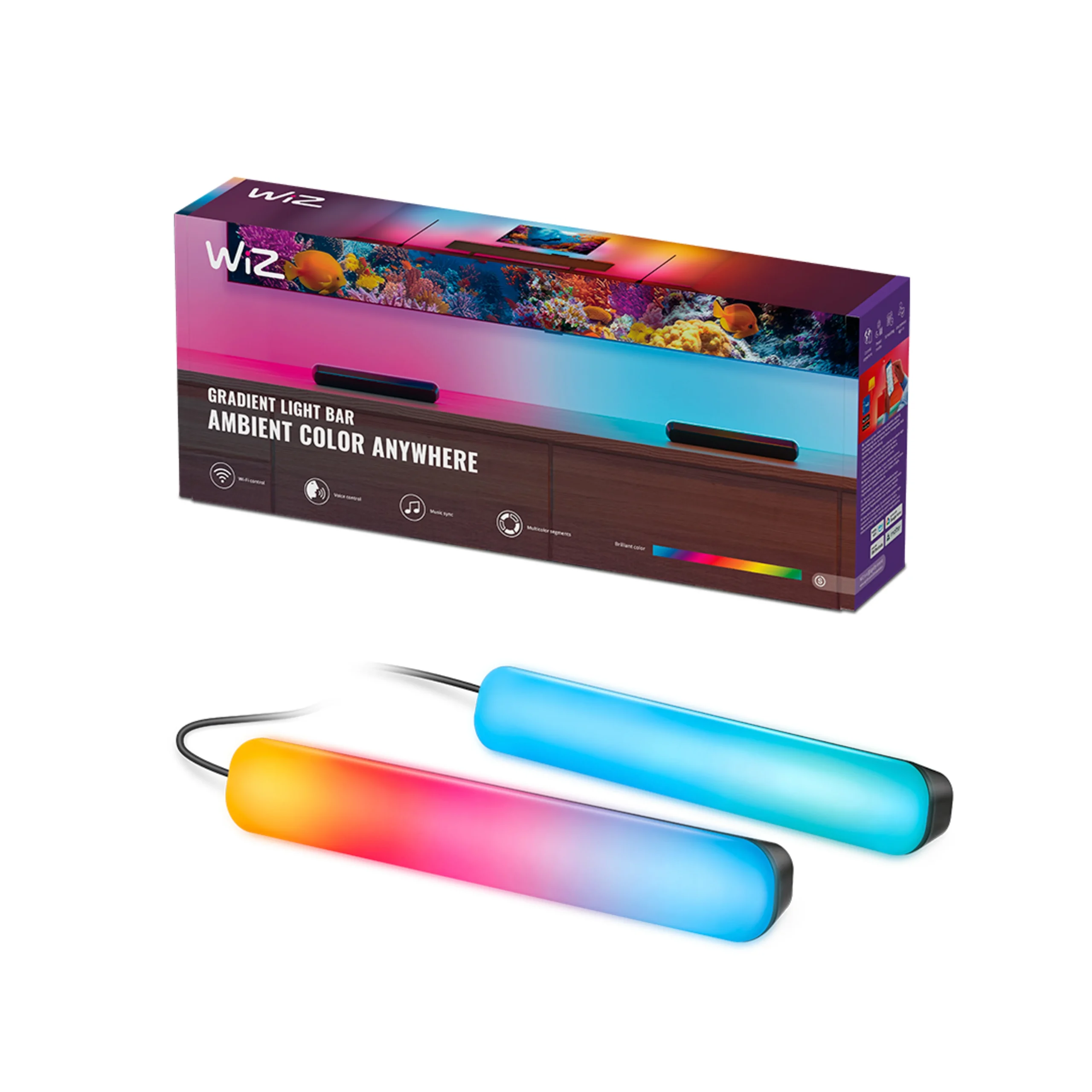 WiZ Tubo LED Negro Entertainment 8,2W 1040lm (2 uds) 95