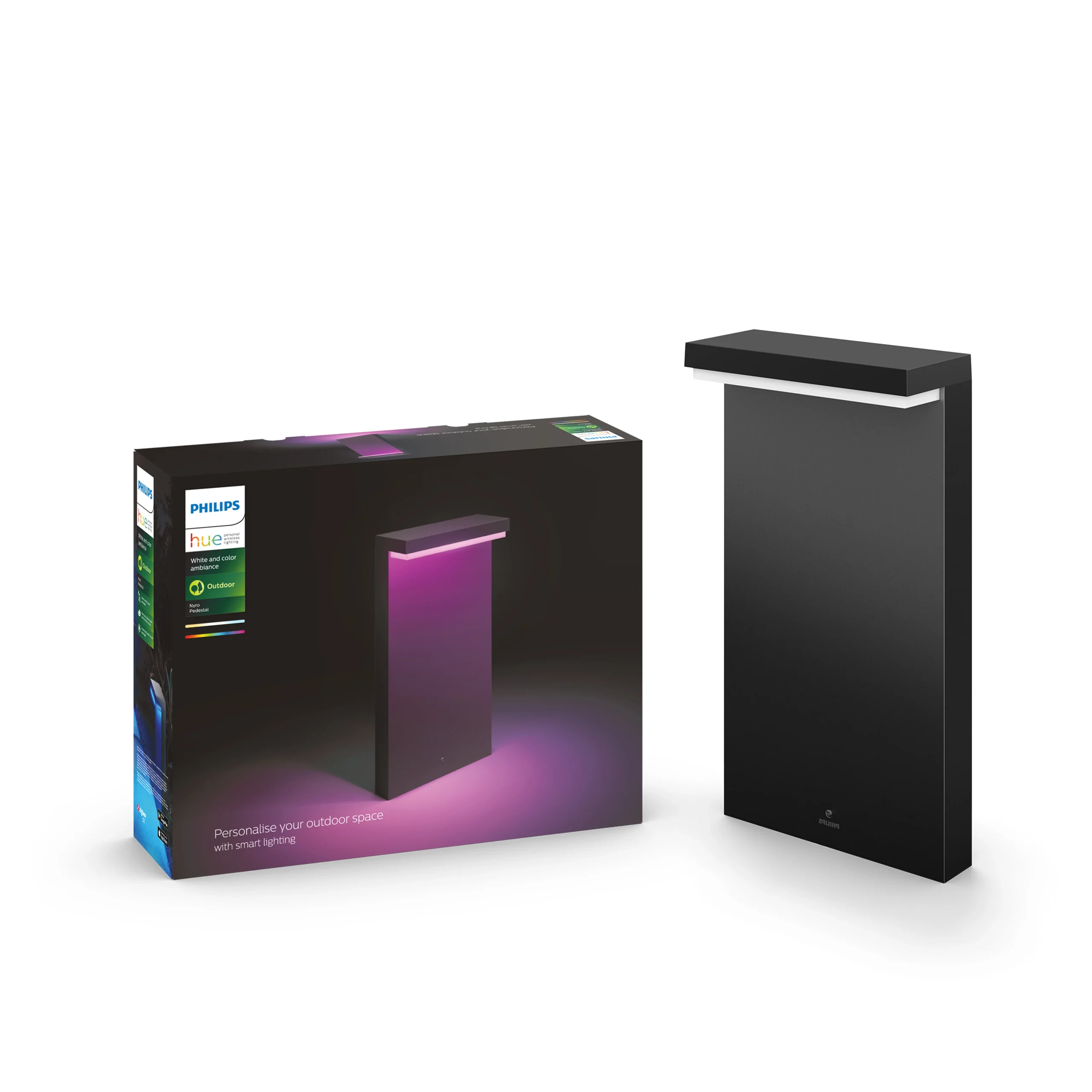 Philips Hue White and Color Ambiance Sobremesa Nyro negro RGBW 14W IP44 1745530P7 1020lm