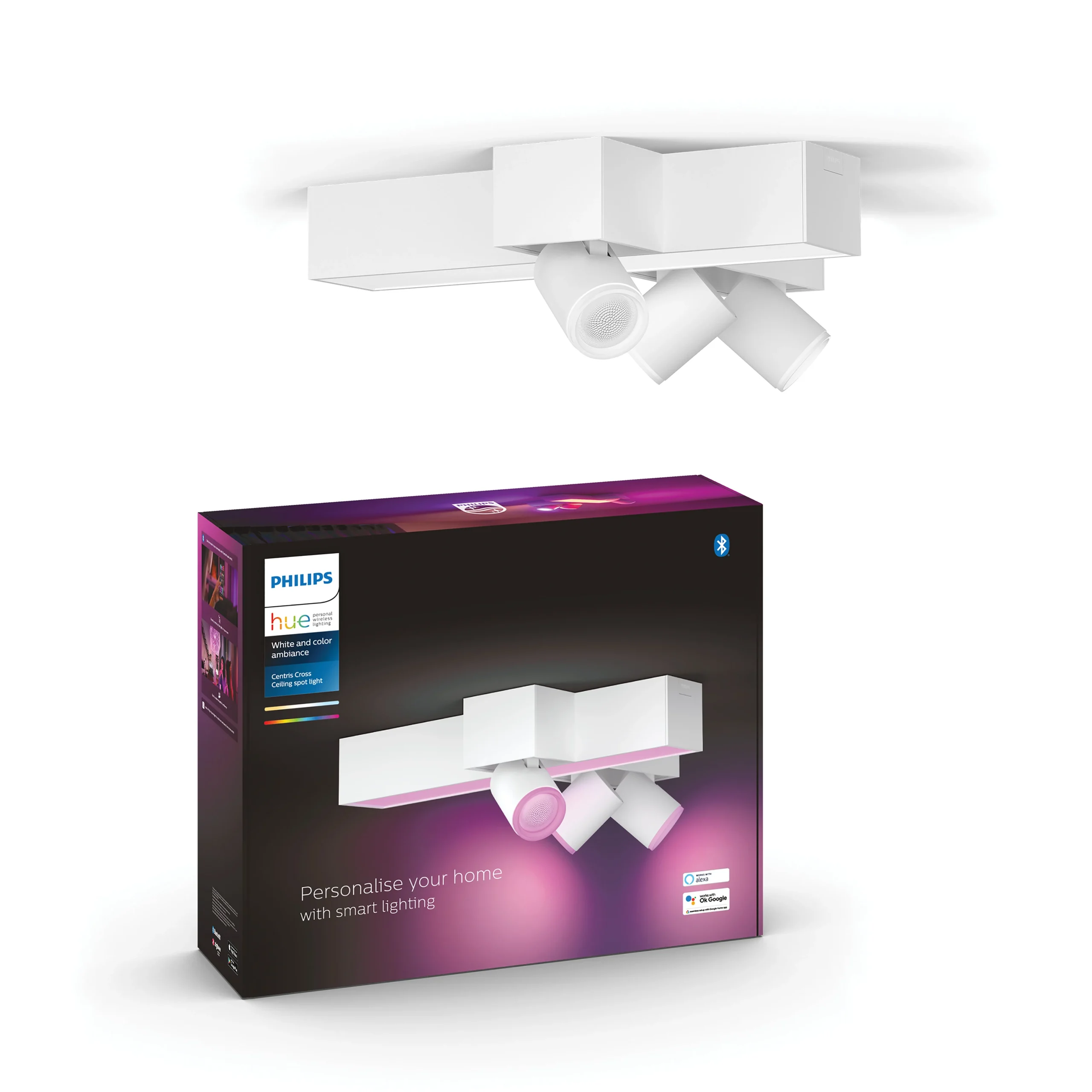 Philips Hue White and Color Ambiance Foco Centris blanco RGBW 25W 5060831P7 350lm