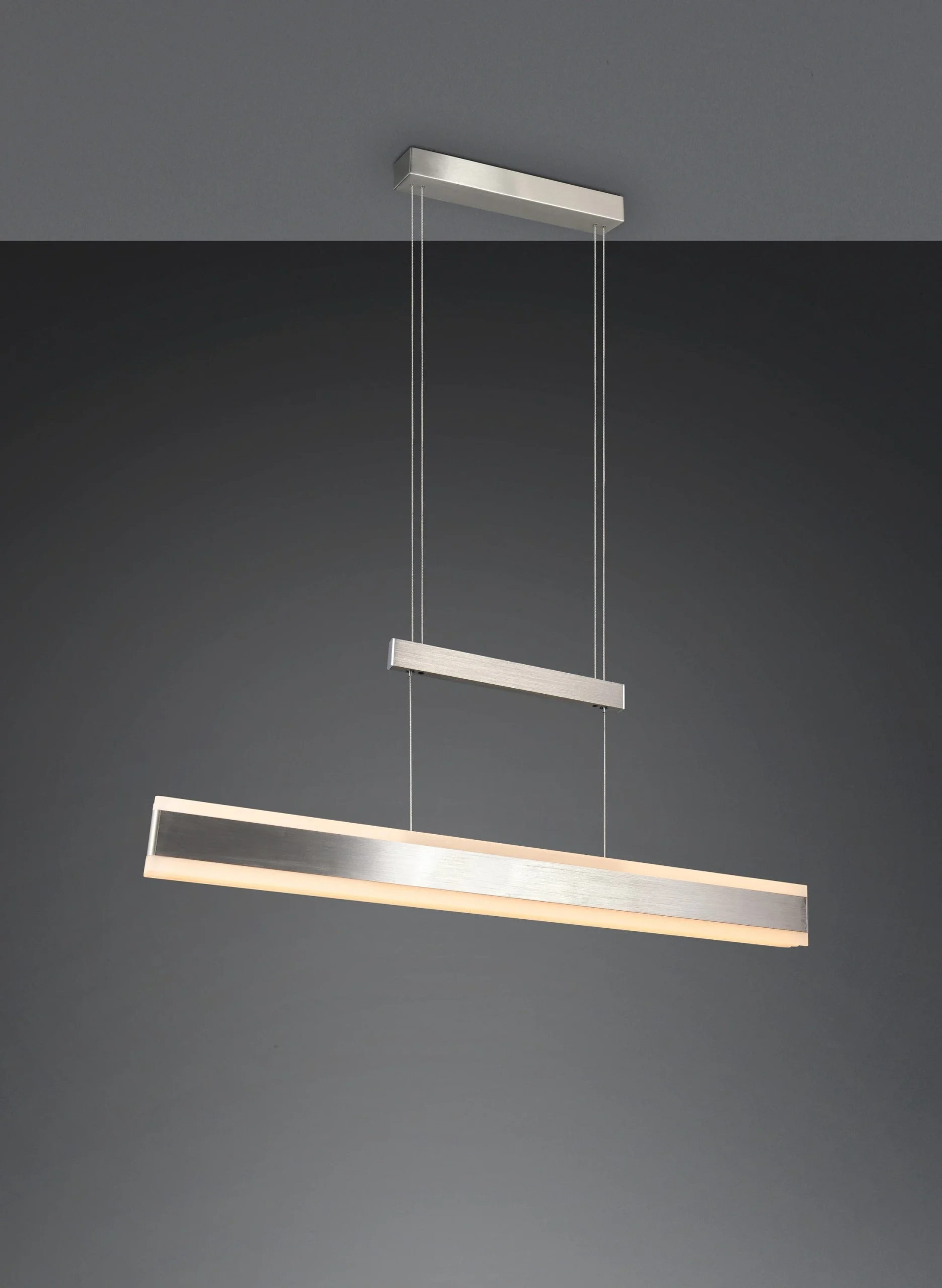 Lámpara colgante Trio Arcola níquel mate 152x174cm 2300-4000K regulable 45W 331210307