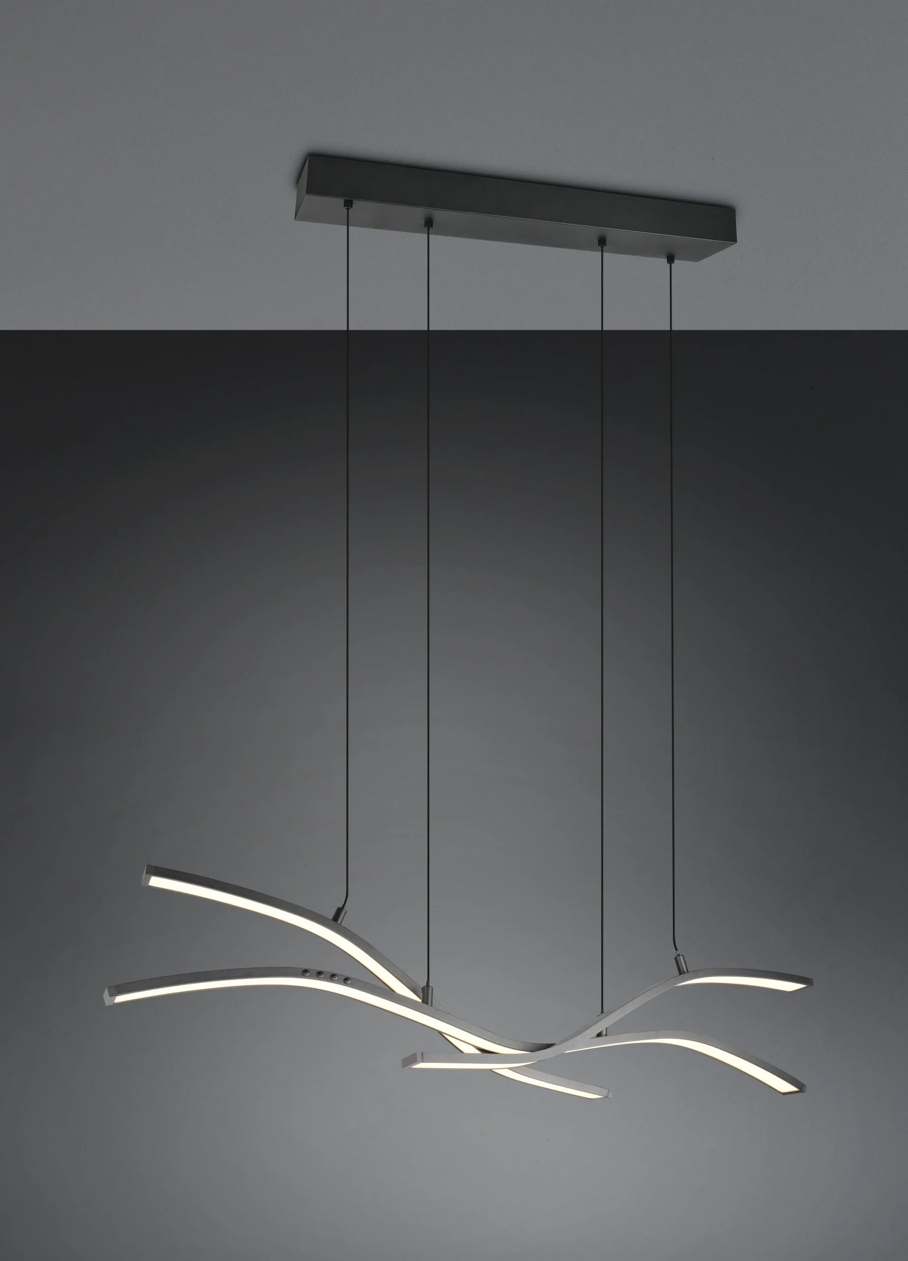 Lámpara colgante Trio Spider negro mate 130x170cm 2700-6500K regulable 50W 332810332