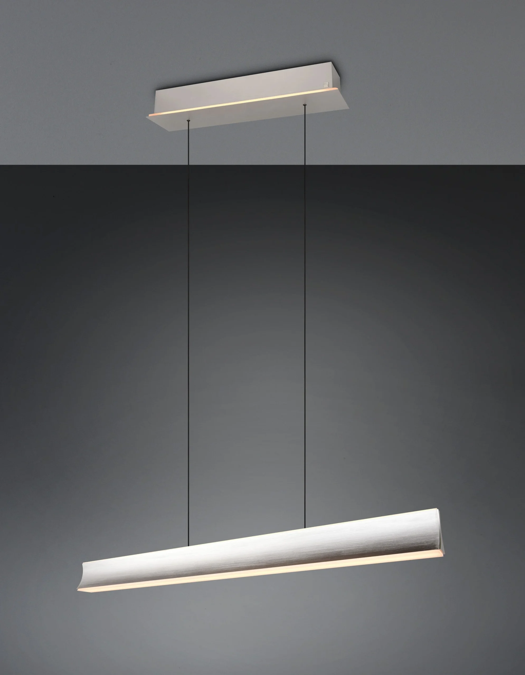 Lámpara colgante Trio Cimolto níquel mate 2000-4000K regulable 120x150cm 42W 335710107