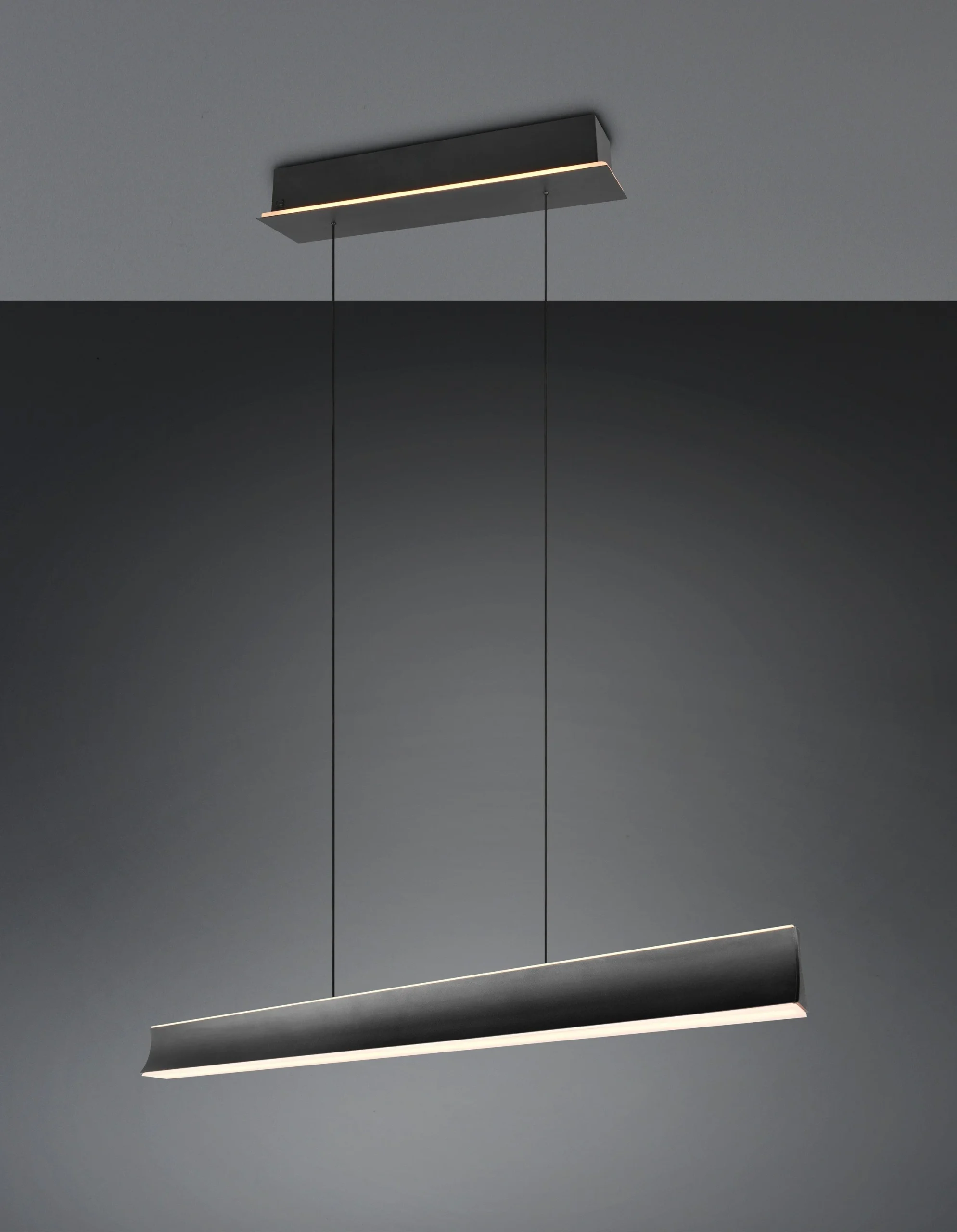Lámpara colgante Trio Cimolto negro mate 2000-4000K regulable 120x150cm 42W 335710132