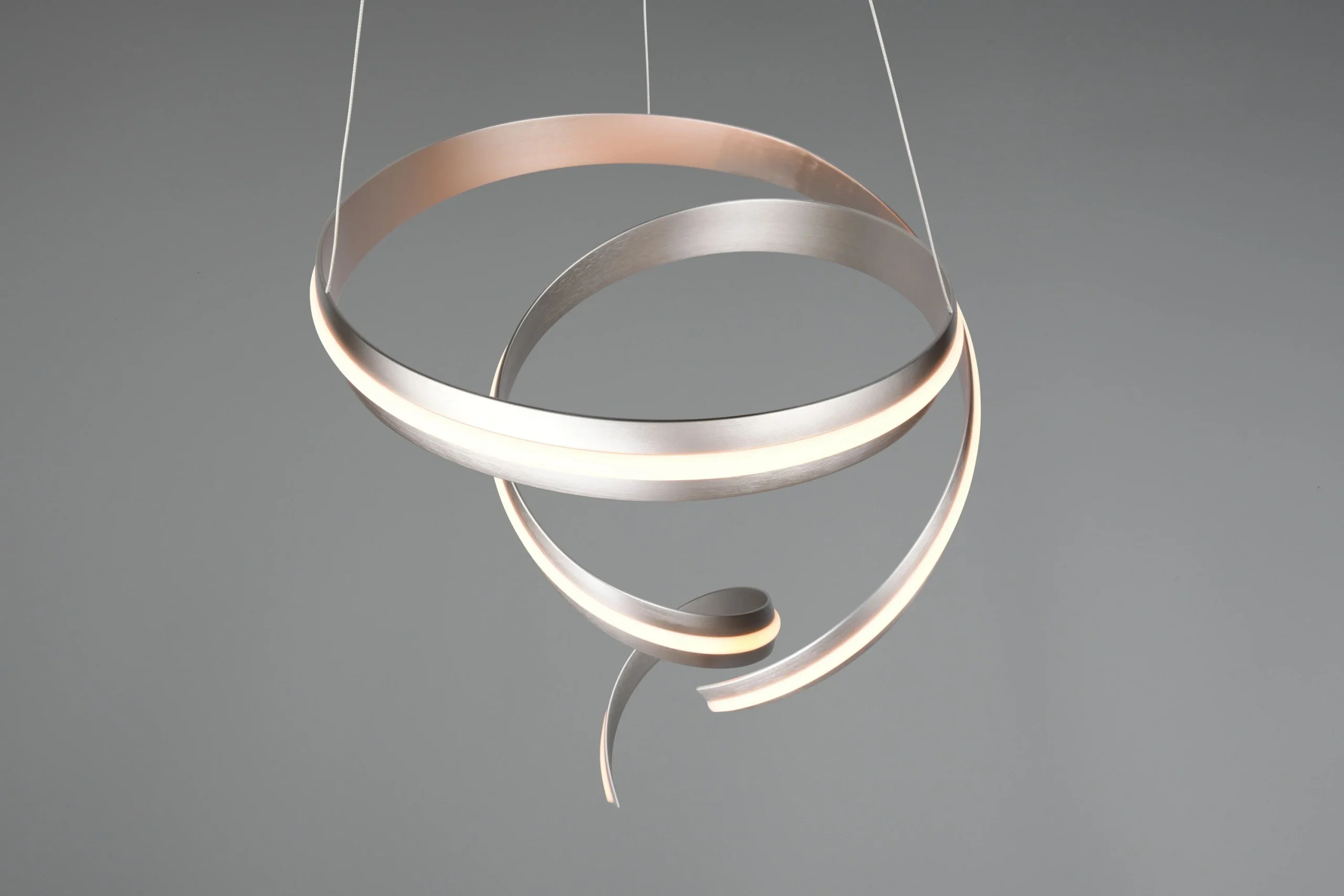 Lámpara colgante Trio Cisenna níquel mate 2000-4000K regulable 75x250cm 80W 336130107