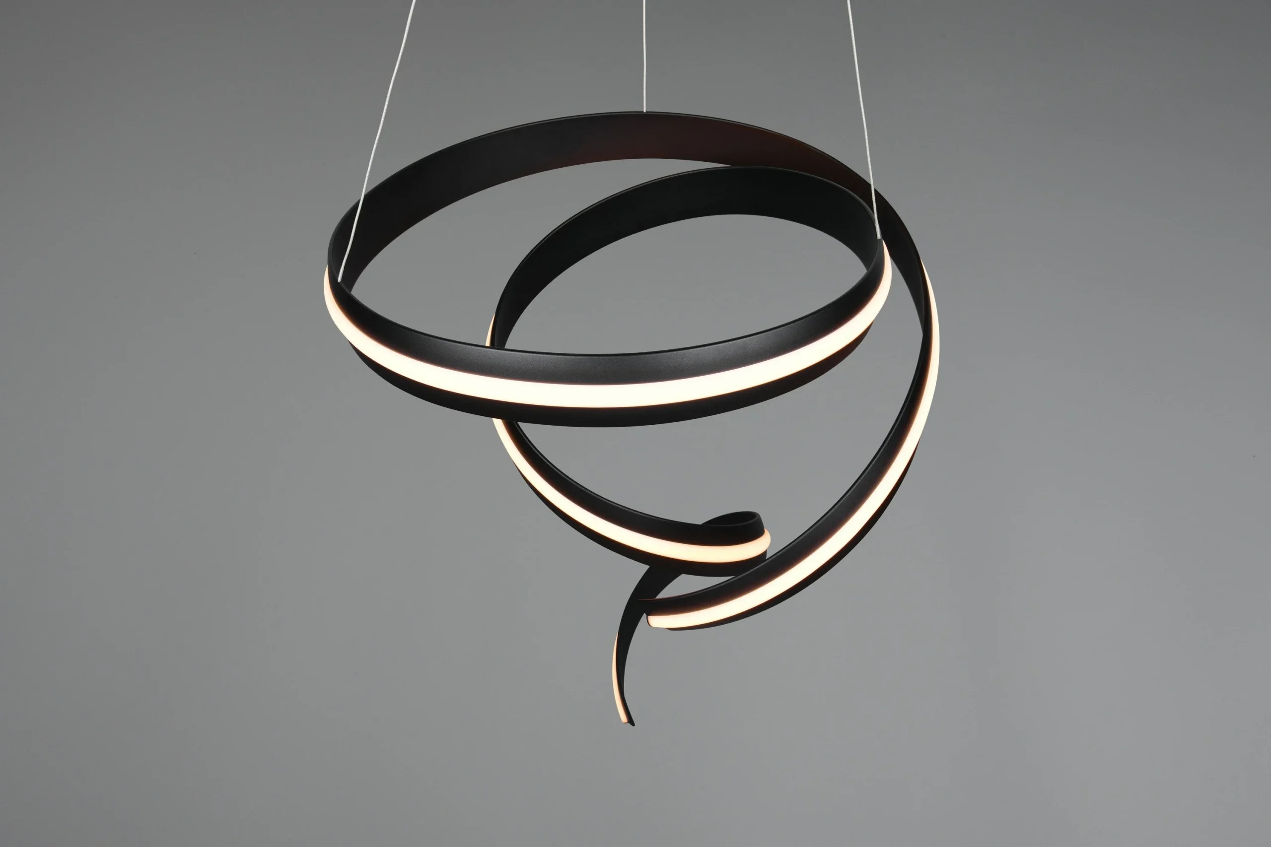 Lámpara colgante Trio Cisenna negro mate 2000-4000K regulable 75x250cm 80W 336130132