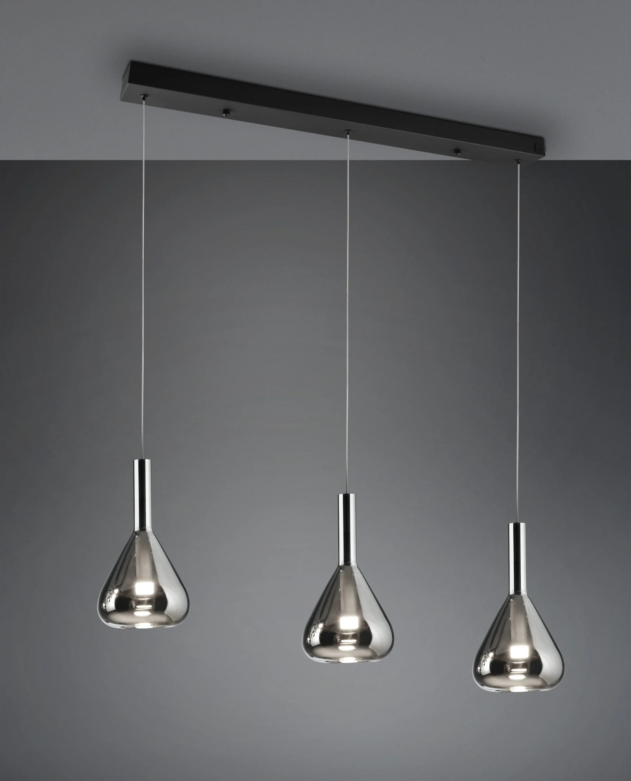 Lámpara colgante Trio Cipera LED negro mate 2000-4000K regulable 100cm 5,6W 345010332