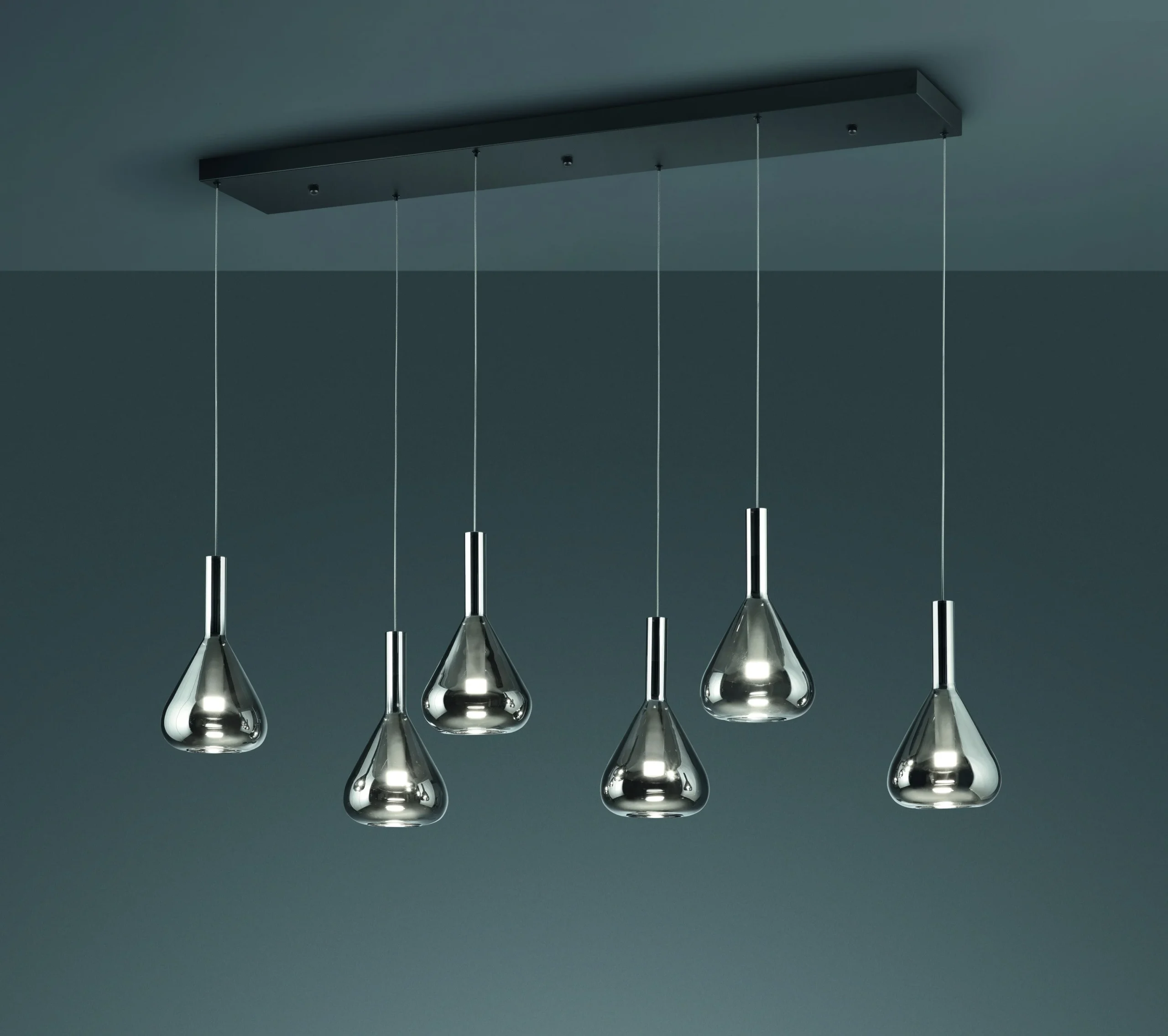 Lámpara colgante Trio Cipera LED negro mate 2000-4000K regulable 155cm 5,6W 345010632