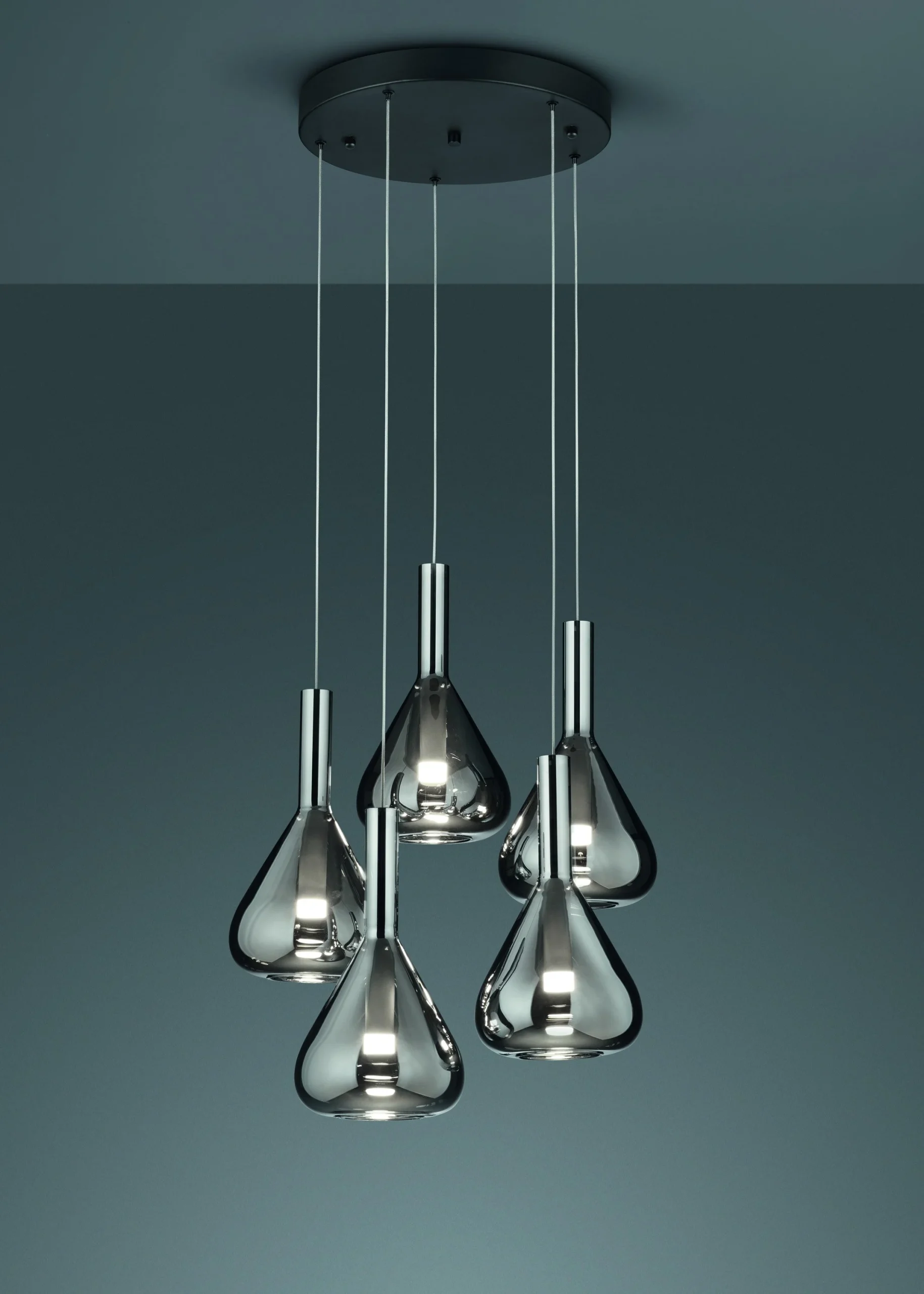 Lámpara colgante Trio Cipera LED negro mate 2000-4000K regulable Ø55cm 5,6W 345030532